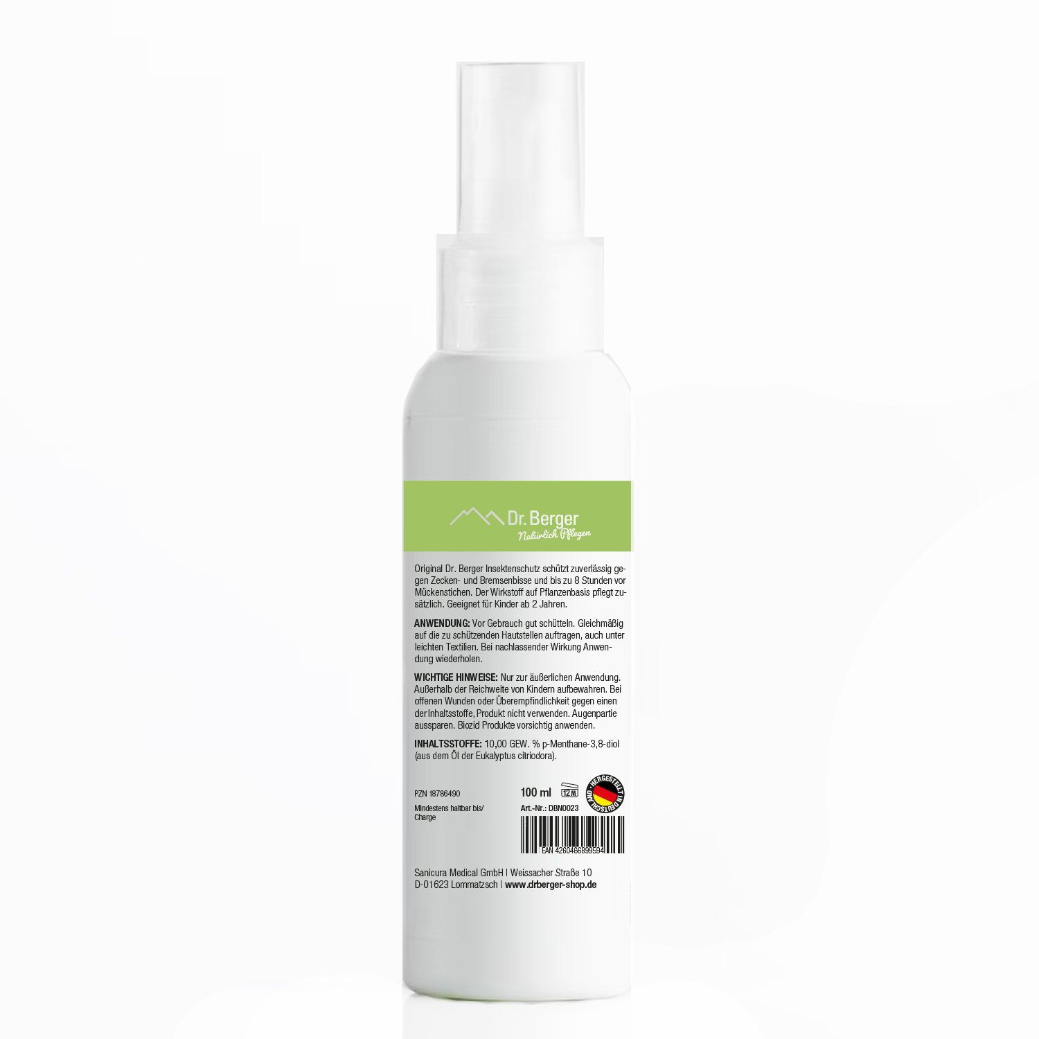 Dr. Berger Insektenspray Insektenschutz Hautspray, 100 ml, vegan