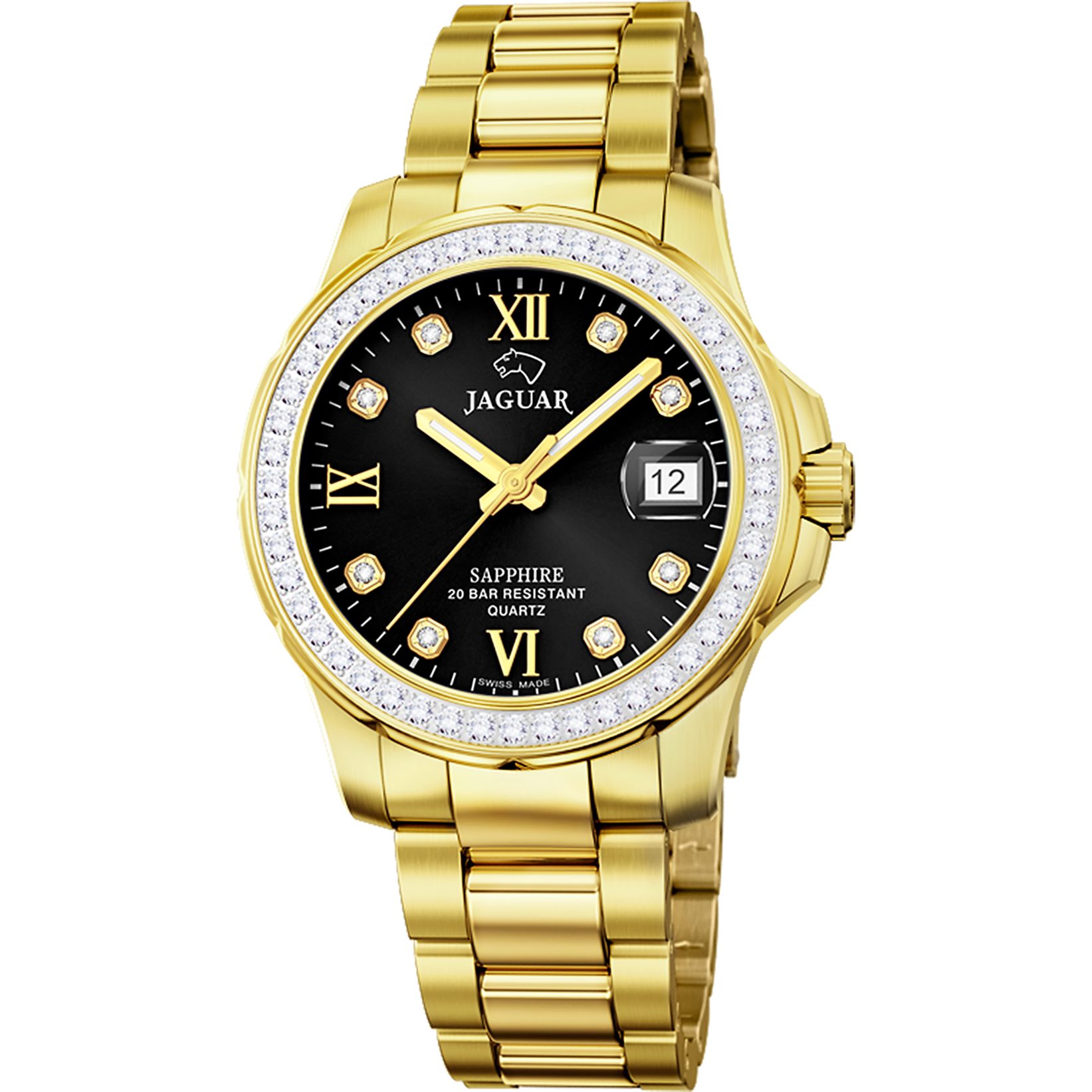 goldfarben, schwarz