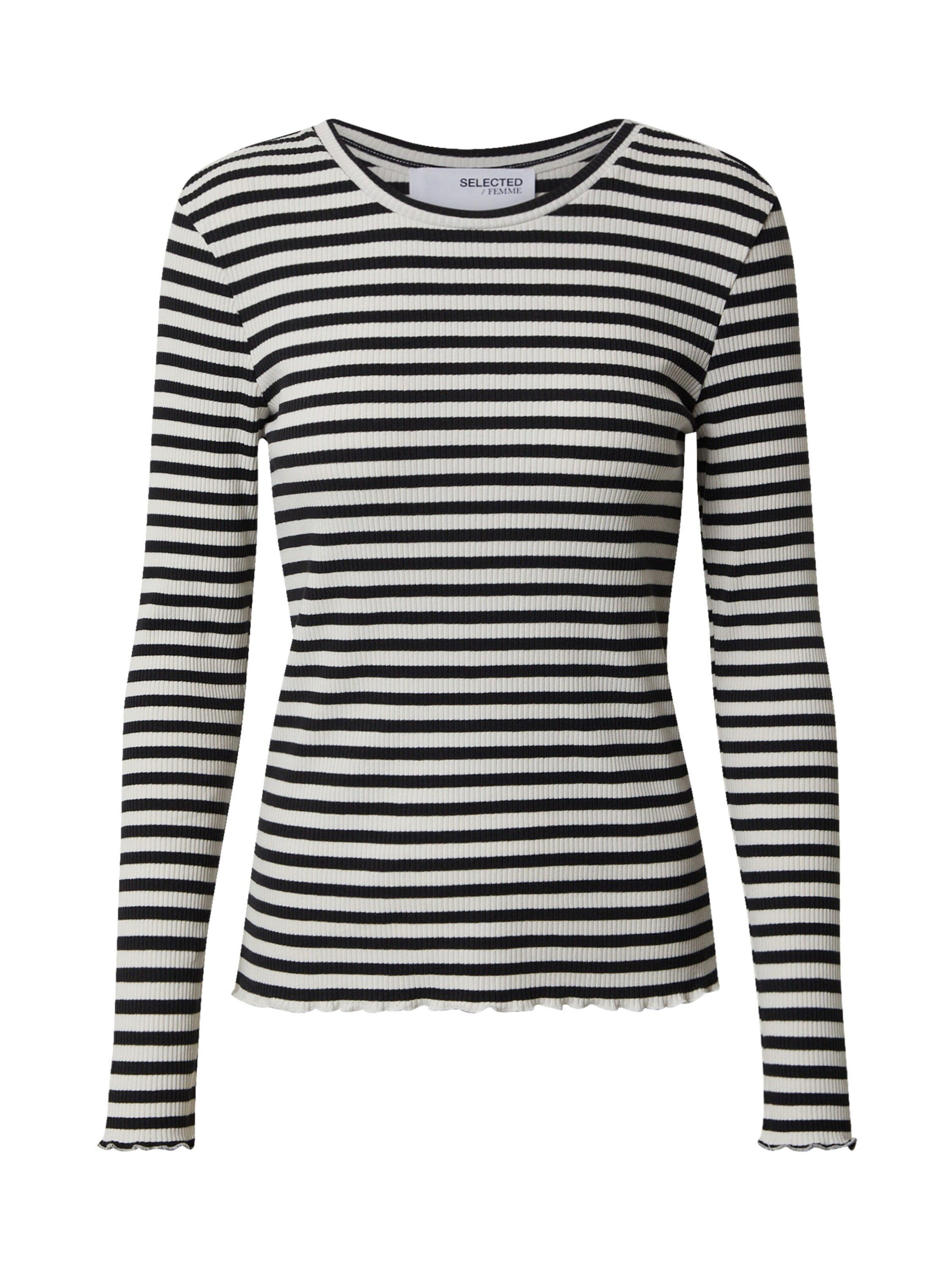 Selected Langarmbluse SLFAnna (1-tlg) Rüschen