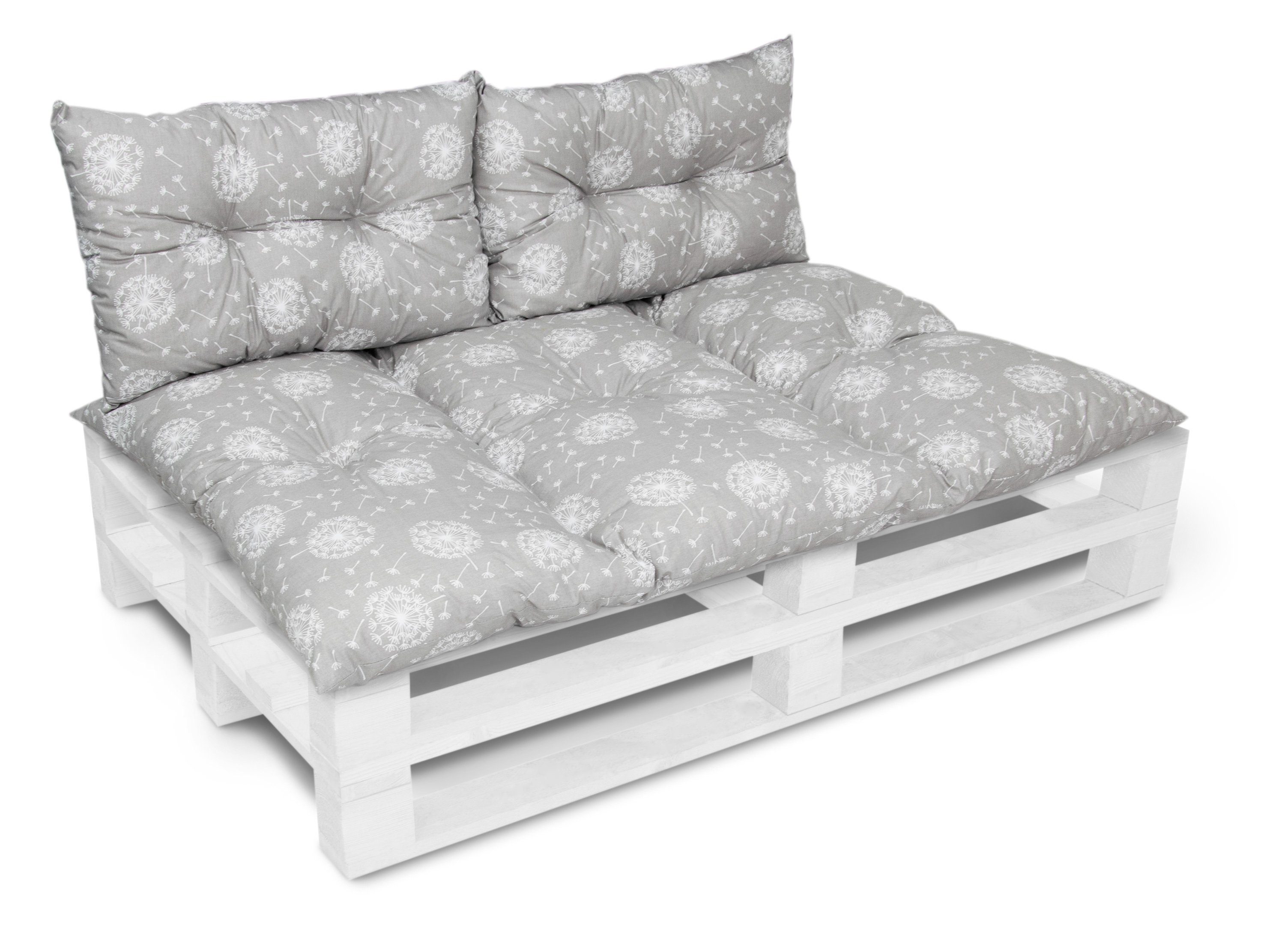 Amilian Stuhlkissen - Bankauflage - Gartenbankauflage - 80x120cm + 2 x 40x60cm, 3er Set - Gartenbankauflage - Pallettensitzkissen - Bankkissen