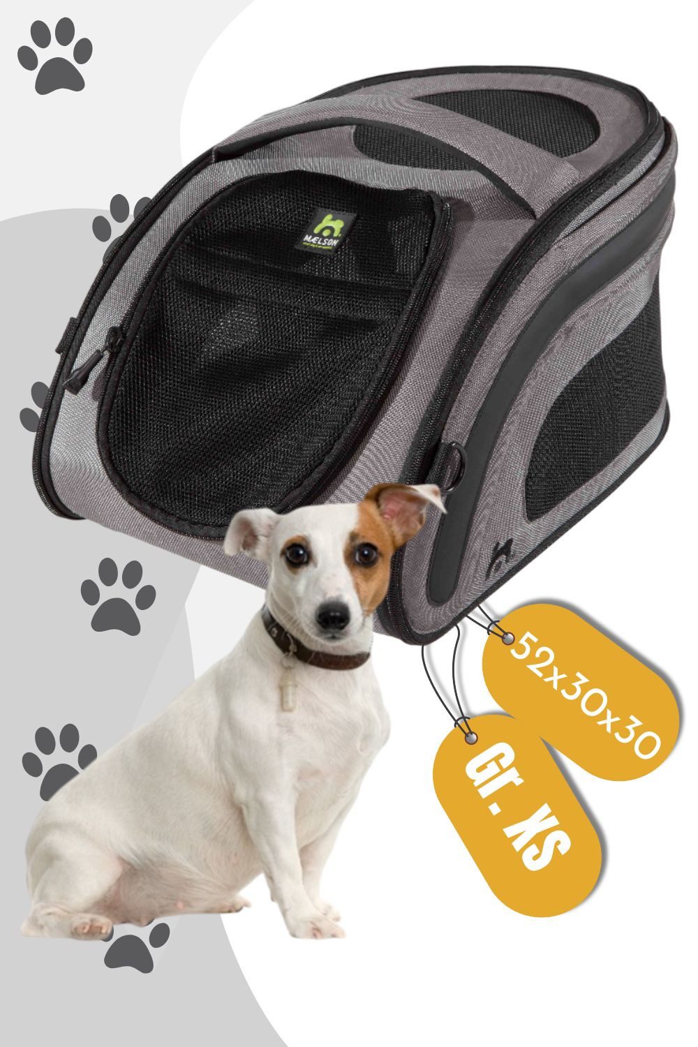 MAELSON Hunde-Transportbox Snuggle Kennel / Faltbare Stofftransportbox - Anthrazit