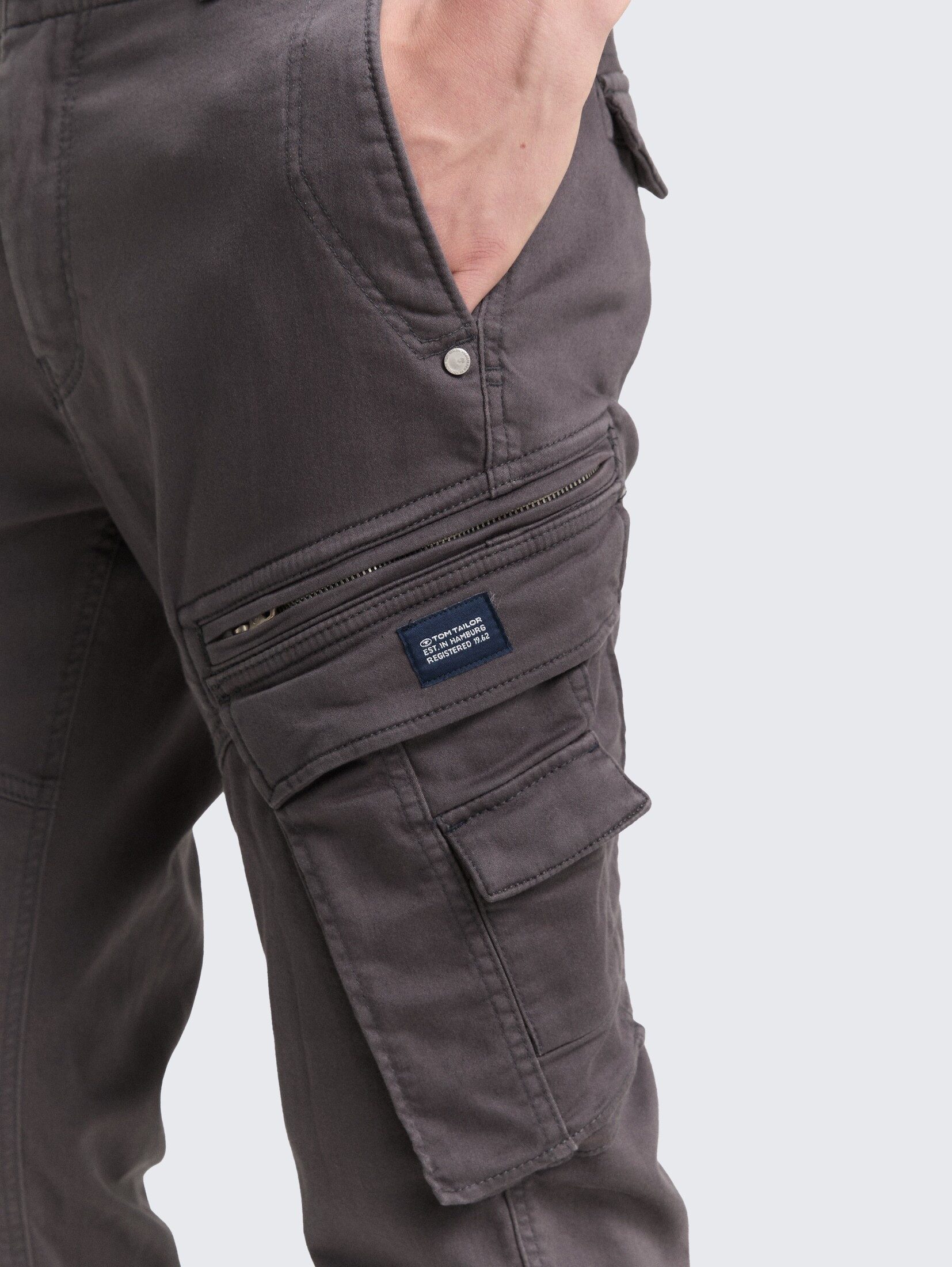 TOM TAILOR Chinohose Hosen & Chino Tapered Cargo Hose mit Stretch