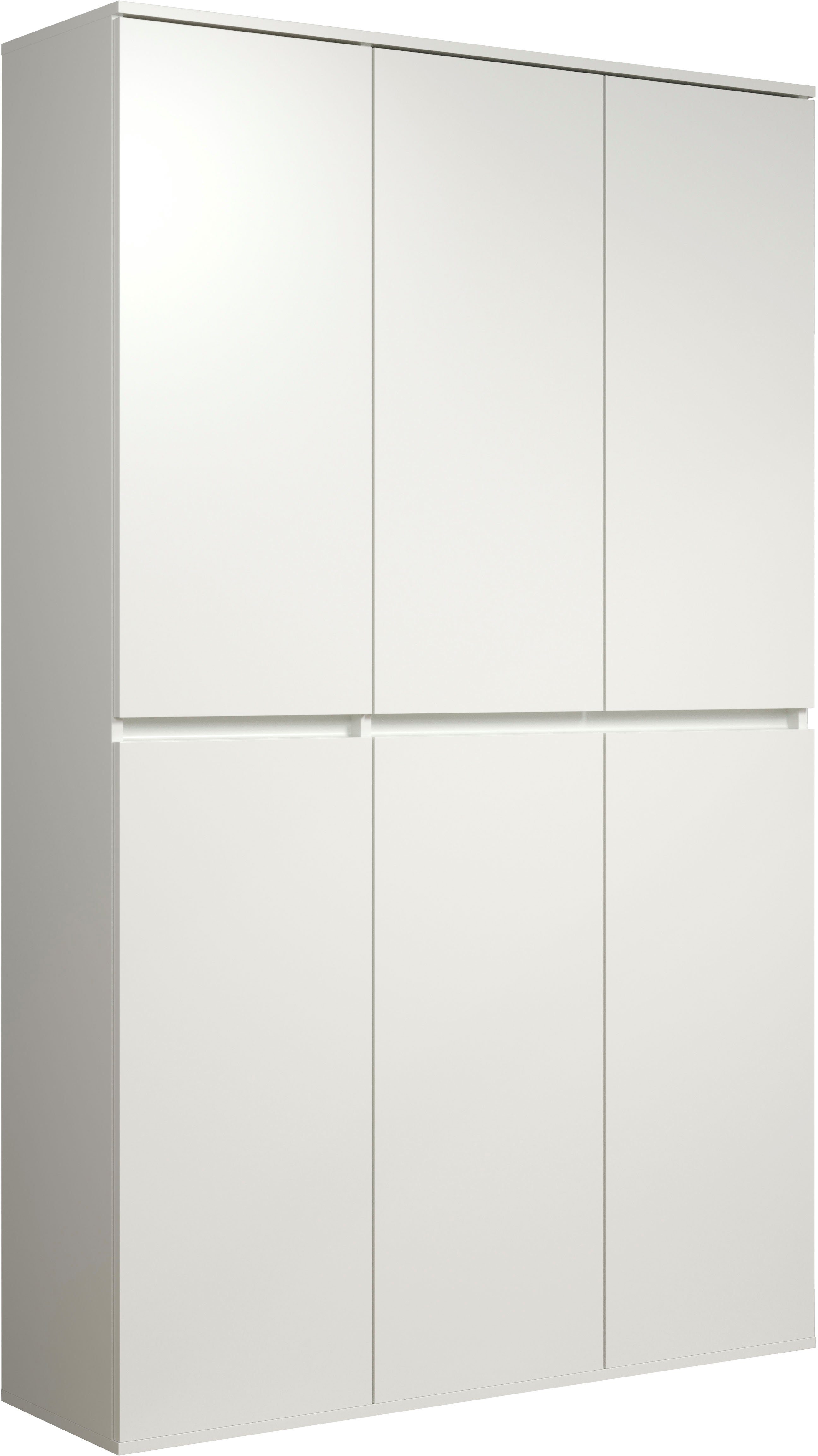 Home affaire Garderoben-Set Novara, Mehrzweckschrank mit 6 Türen - (B/T/H) 111/34/191 cm