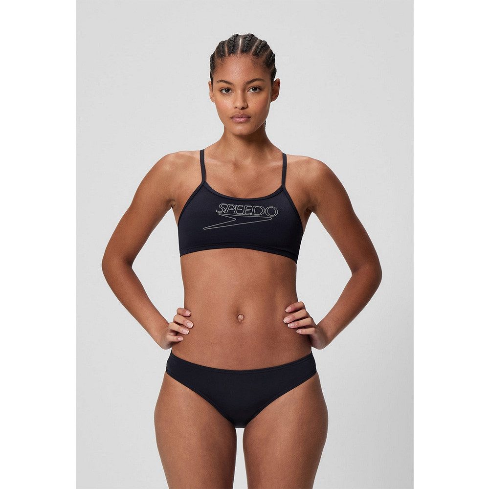 Speedo Badeanzug Speedo Damen Endurance+ Thinstrap Bikini 8-A000119002 Schwarz