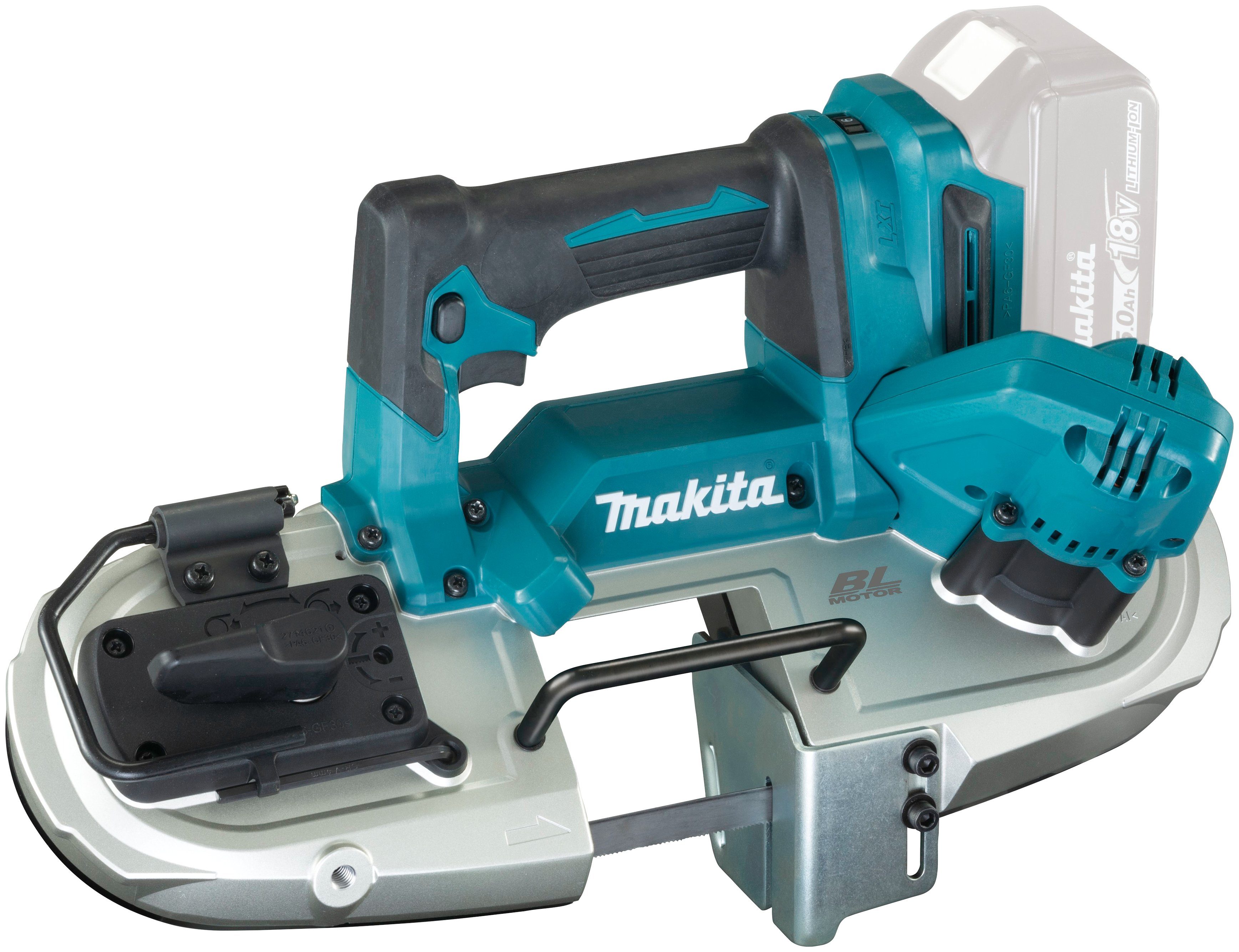 Makita Akku-Bandsäge DPB183Z, 18V, 0-3,2 m/s, 66 mm, ohne Akku und Ladegerät