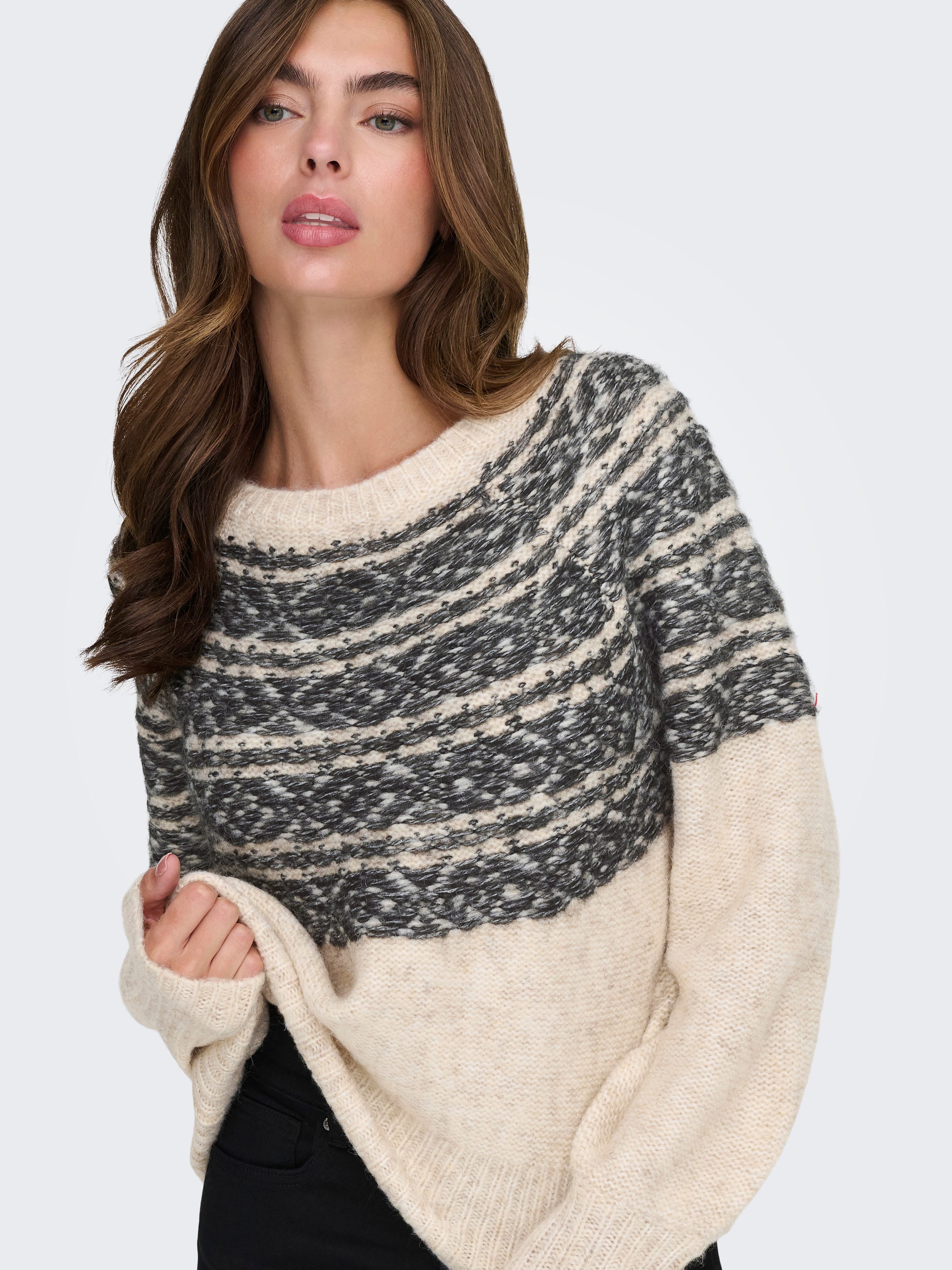 ONLY Strickpullover ONLSIDONA LIFE LS JQ O-NECK KNT günstig online kaufen