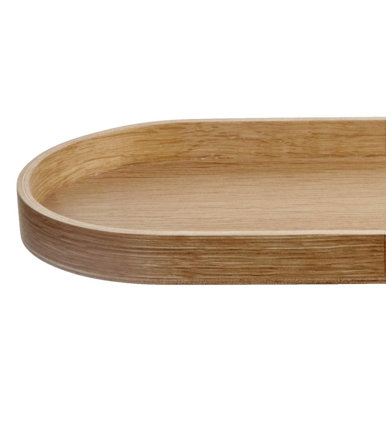 ASA SELECTION Dekotablett WOOD, Holztablett, Braun, B 35,5 cm, T 16,5 cm, (1 St), Eichenholz, oval