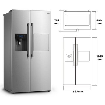 Midea Side-by-Side Serie 6 KS-EIX 6.23, 176.5 cm hoch, 89.7 cm breit