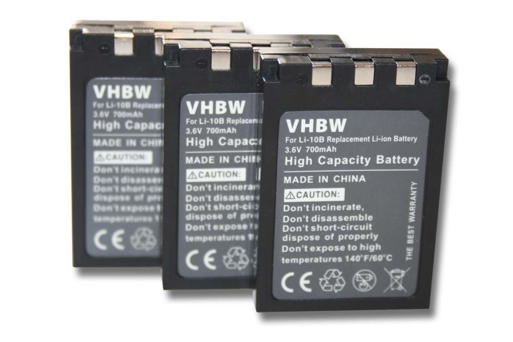 vhbw kompatibel mit Olympus FE-200, IR-500 Kamera-Akku Li-Ion 700 mAh (3,6 V)