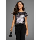 Laura Scott Shirtbluse aus Satin mit dezentem Aufdruck