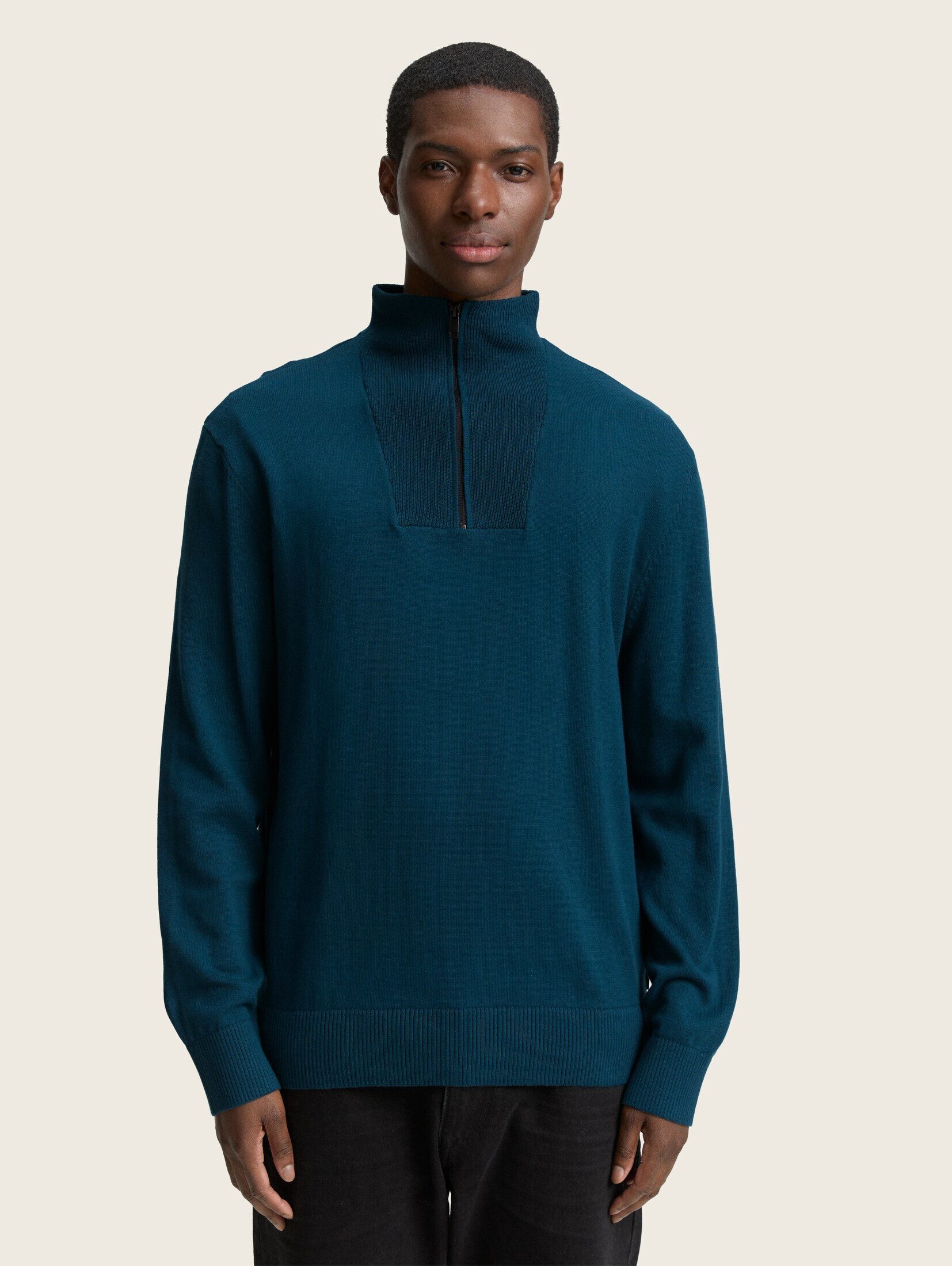 TOM TAILOR Denim Strickpullover Pullover & Strickjacken Troyer Strickpullov günstig online kaufen