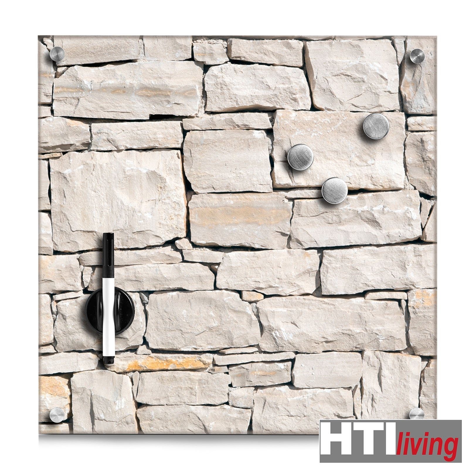 HTI-Living Memoboard Glas Stone Memoboard