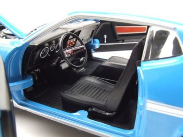 Sun Star Modellauto Ford Mustang Boss 351 1971 grabber blau silber Modellauto 1:18 Sun, Maßstab 1:18