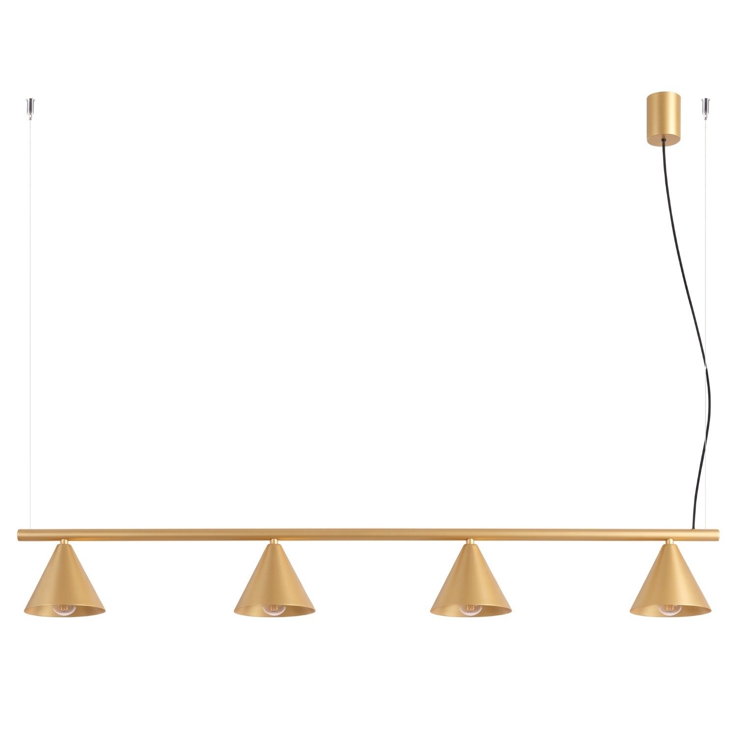 SOLLUX lighting Kronleuchter Kronleuchter NOX 4L gold, Nicht enthalten