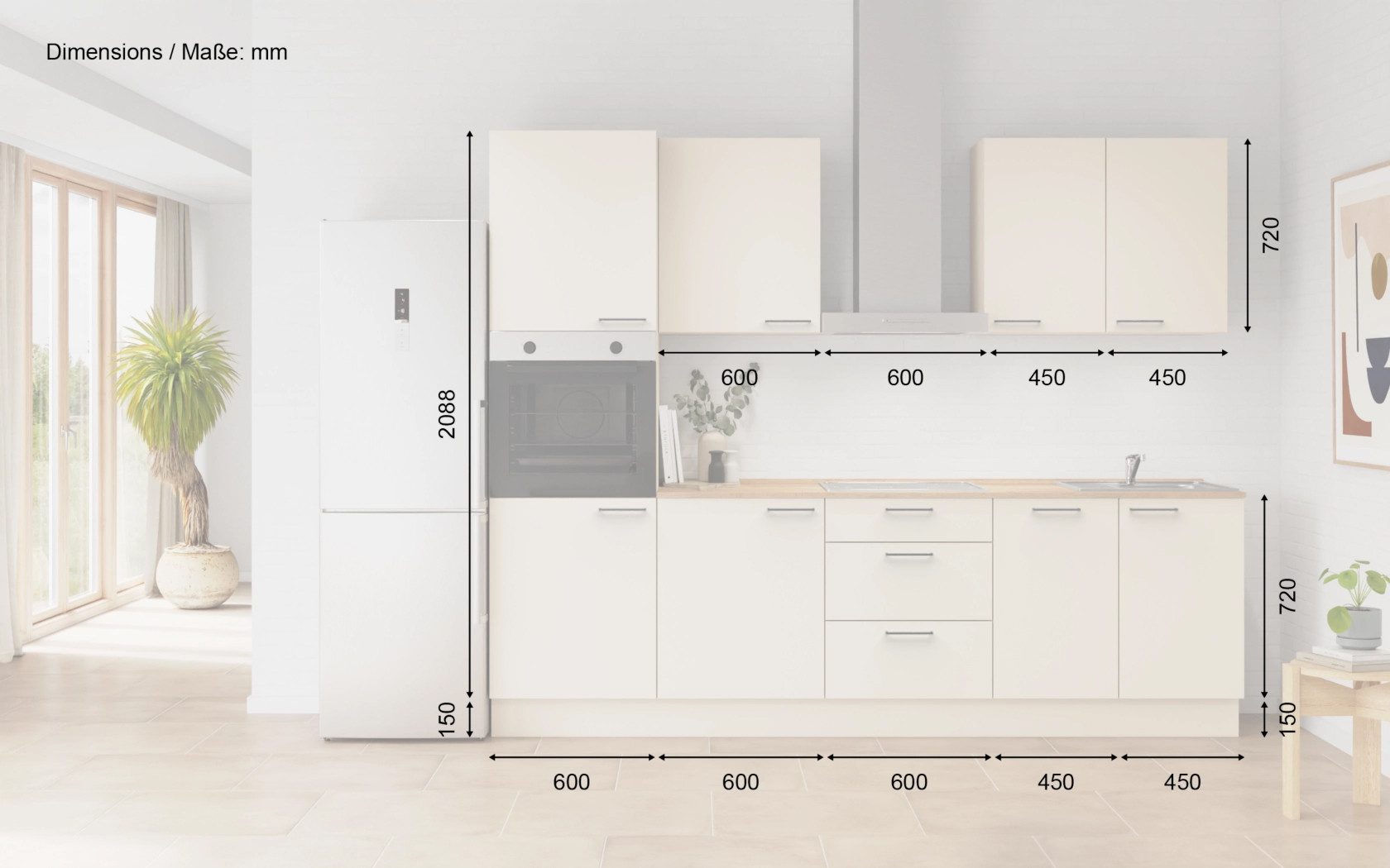 nobilia® Küchenzeile Norr, individuell anpassbar, gratis Küchenplanung mit Profis, (Breite 270 cm), vormontiert, wahlw. mit E-Geräten, inkl. Lieferung