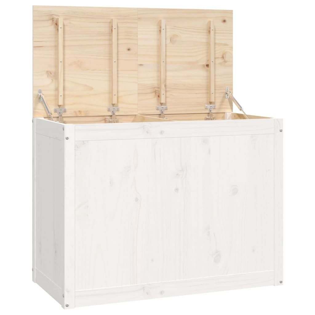 furnicato Wäschetruhe Weiß 88,5x44x66 cm Massivholz Kiefer (1 St)