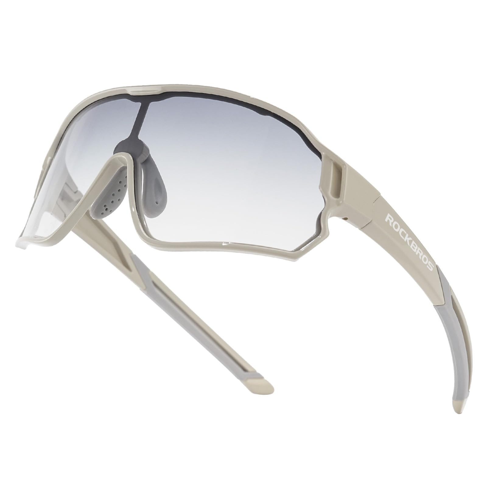 ROCKBROS Fahrradbrille Sportbrille Kinder Jugendliche Outdoor Radfahren TR90 Rahmen, selbsttönend, UV400 Schutz, photochrome Gläser, leicht, rutschfest