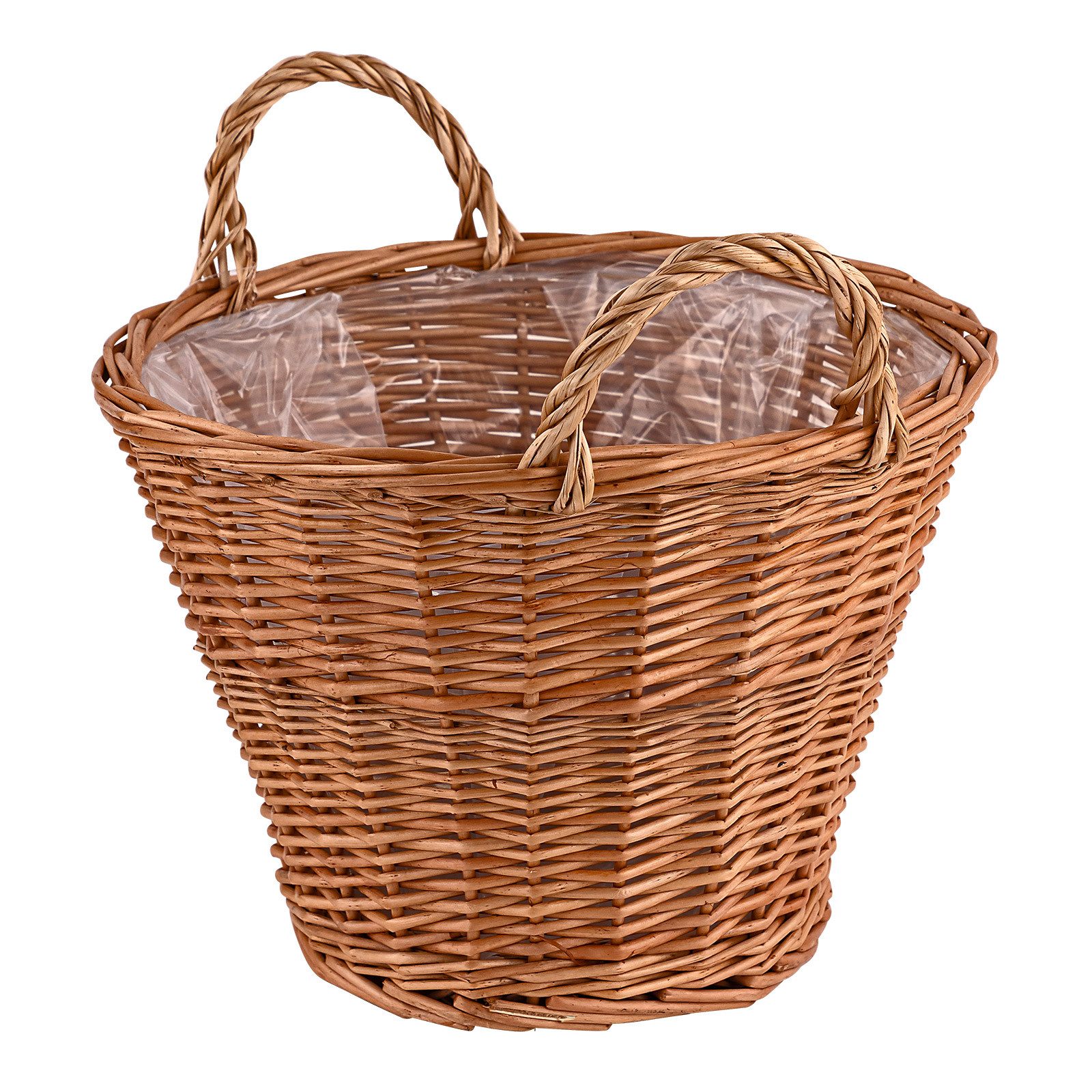 DEMA Weidenkorb Weiden Pflanzkorb 40 cm mit Folie (1 St)