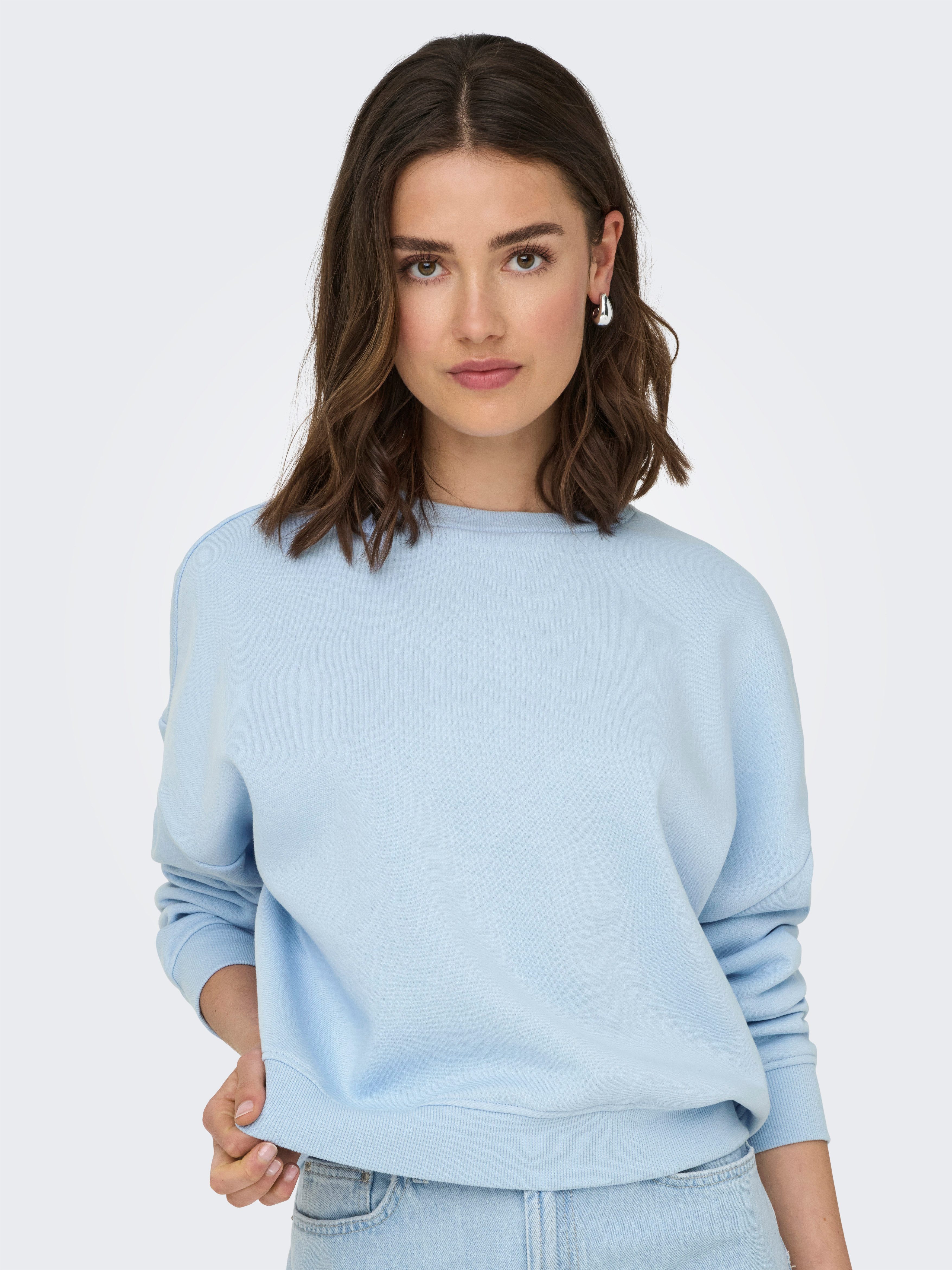 ONLY Sweatshirt ONLSWEAT L/S CREW OVERSIZE SWT Baumwollmischung, loose fit, günstig online kaufen