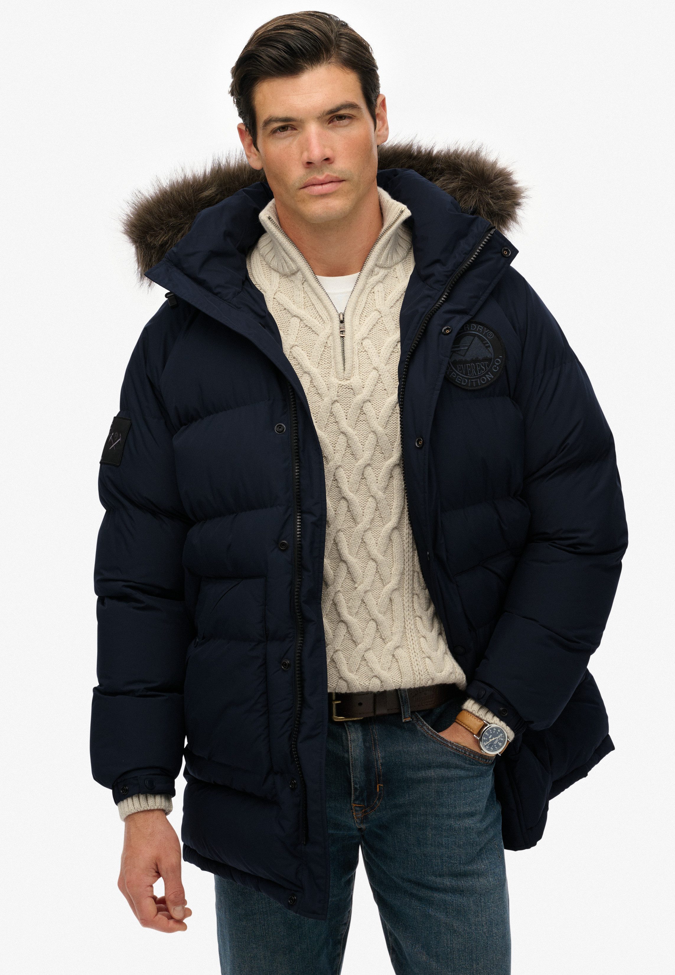 Superdry Steppjacke EVEREST LONGLINE BAFFLED PARKA günstig online kaufen