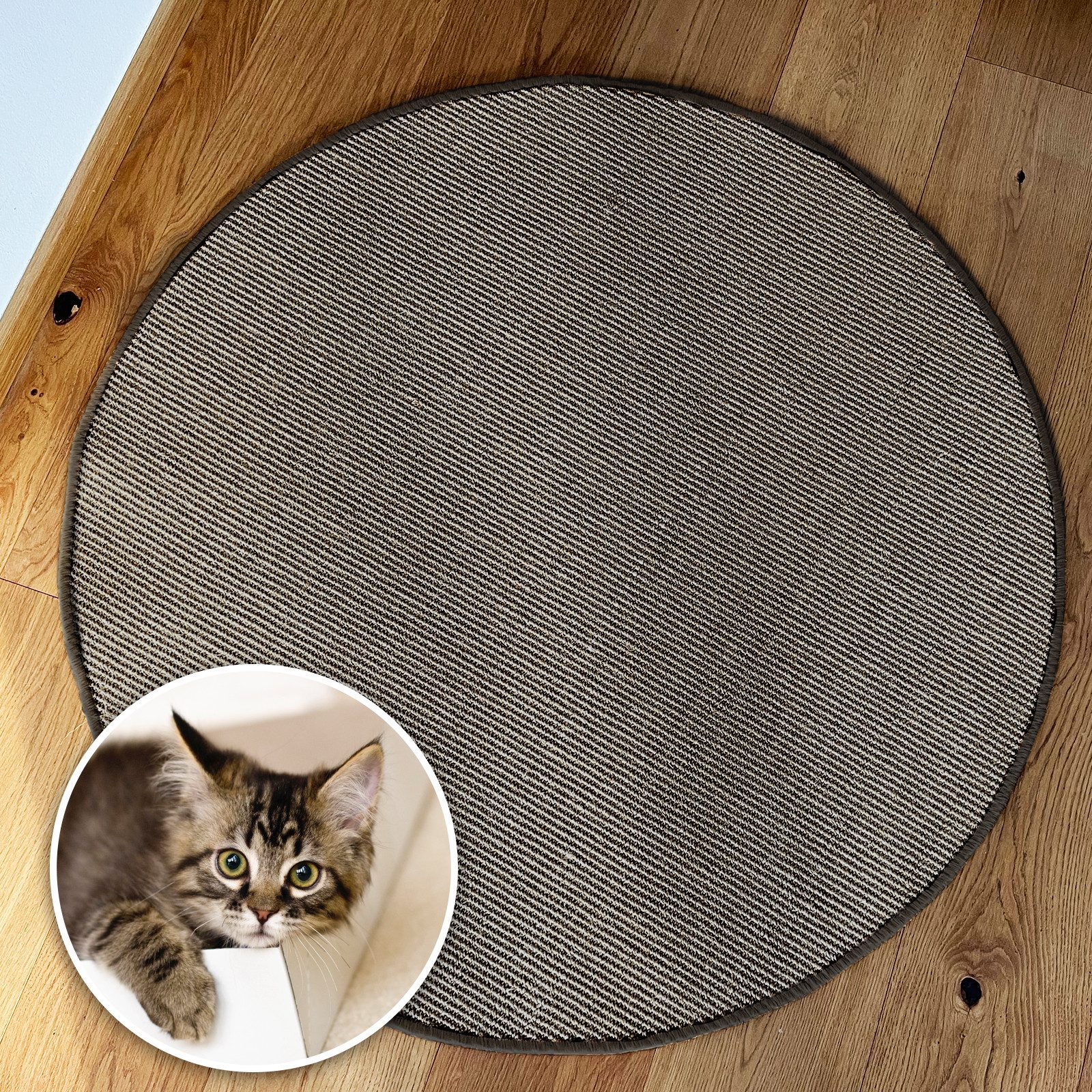 Karat Kratzmatte für Katzen, Sisal Kratzteppich, Rund, In vielen Farben & G günstig online kaufen