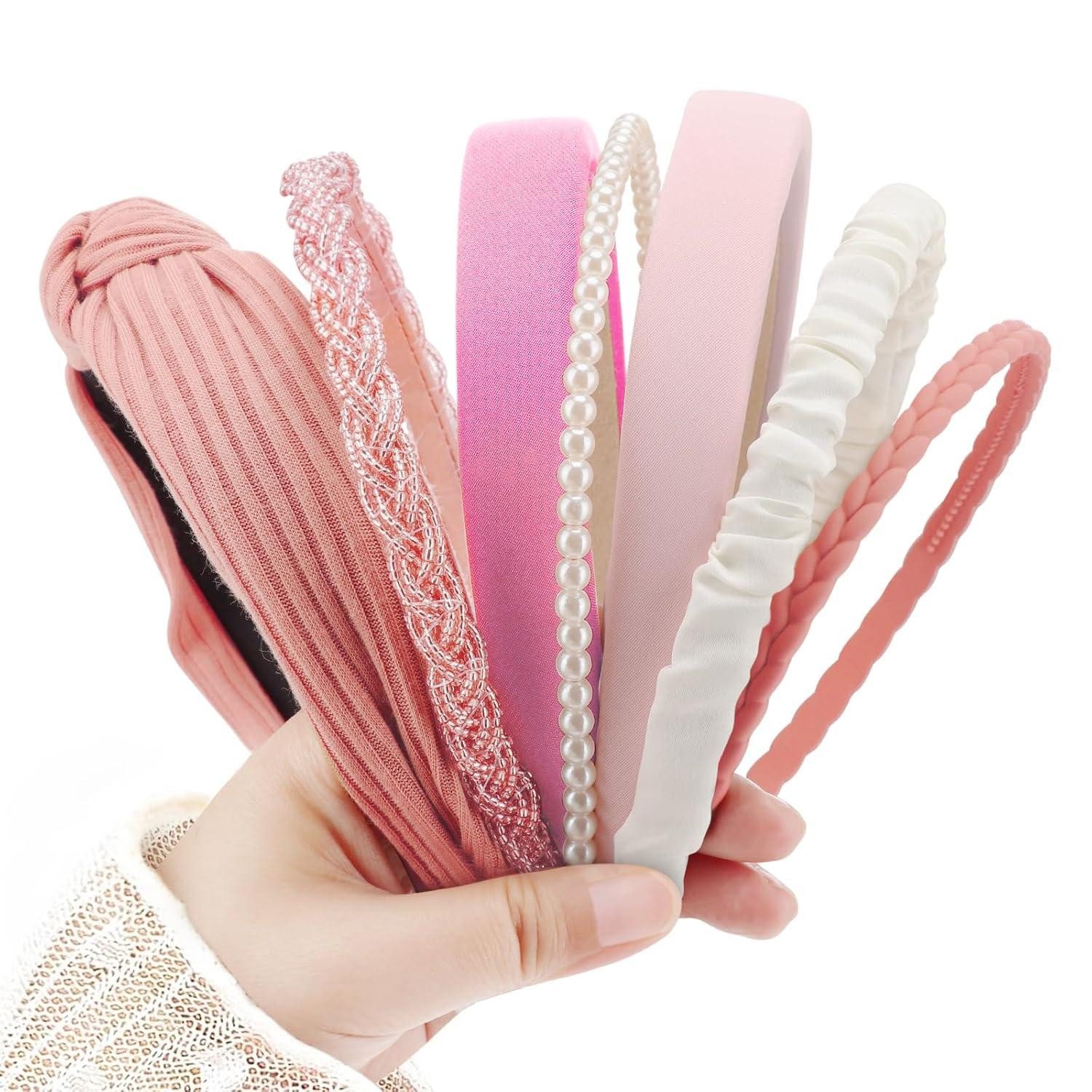 Haarreif Haarreifen Damen Set Vintage Blumenstirnband 7 Stück