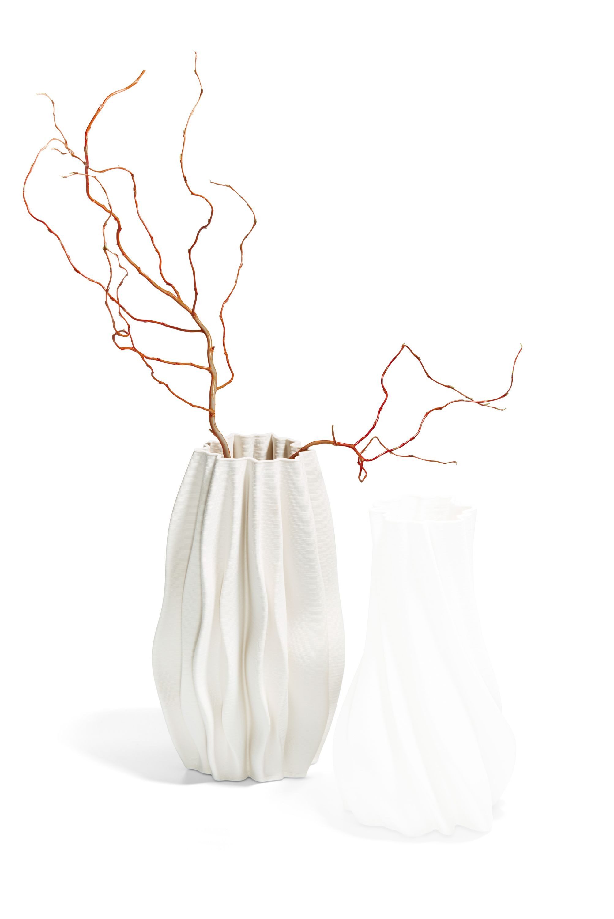 PHILIPPI Dekovase, Keramik, 3D Druck, 28 cm (h)