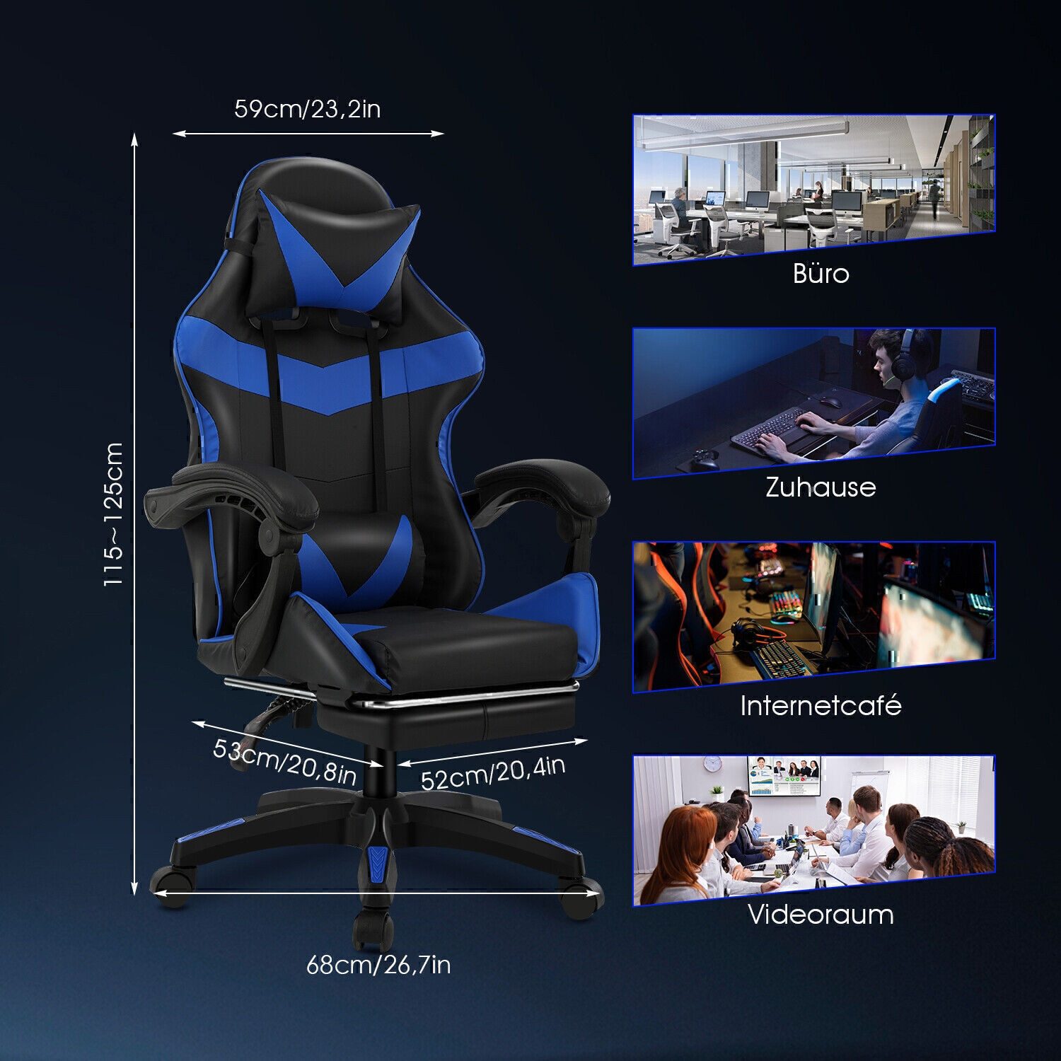 WILGOON Gaming-Stuhl Gaming Chair Bürostuhl mit günstig online kaufen