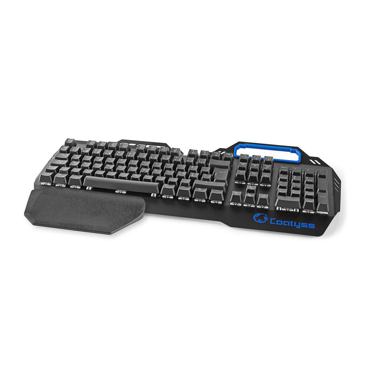 Nedis GKBD400BKND Gaming-Tastatur (USB, mechanische Tasten, RGB-Beleuchtung für individuelles Gaming)
