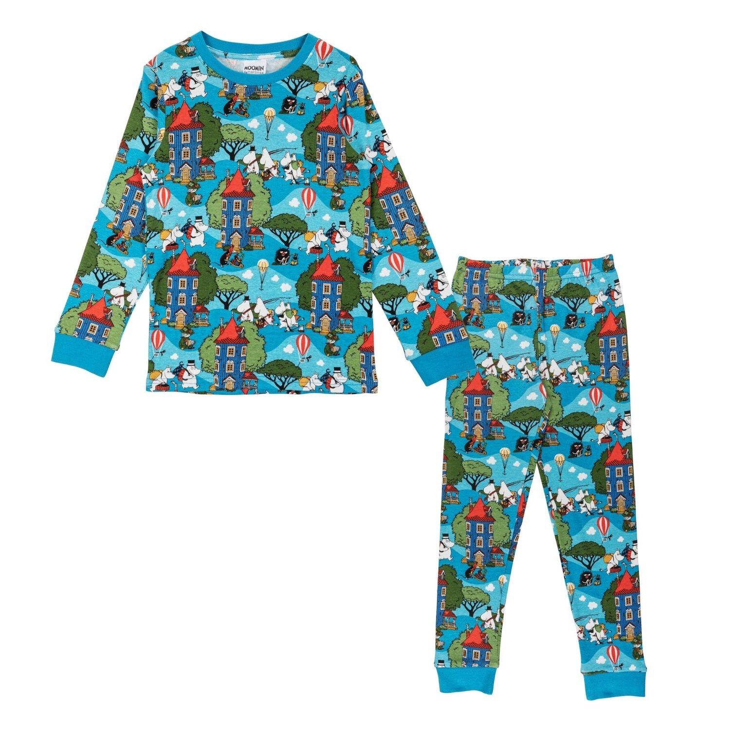 Moomin by Martinex Schlafanzug MOOMIN – Kinder-Pyjama Home Yard Blau