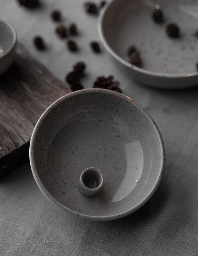 Storefactory Kerzenständer Kerzenhalter LIDATORP S natur glänzend, Ø 16x5 cm