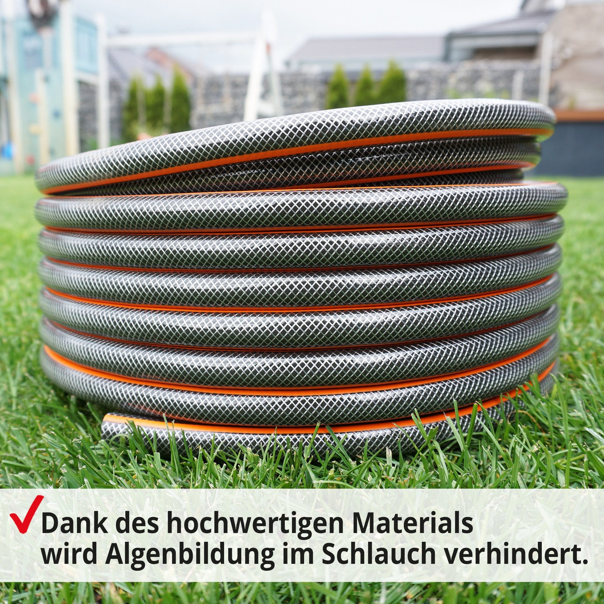 Hecht Gartenschlauch 13 mm (1/2) Schlauch, 30 Meter, UV-Beständig, 30 bar, (1 St), Trittfest, Druckbeständig, UV-beständig