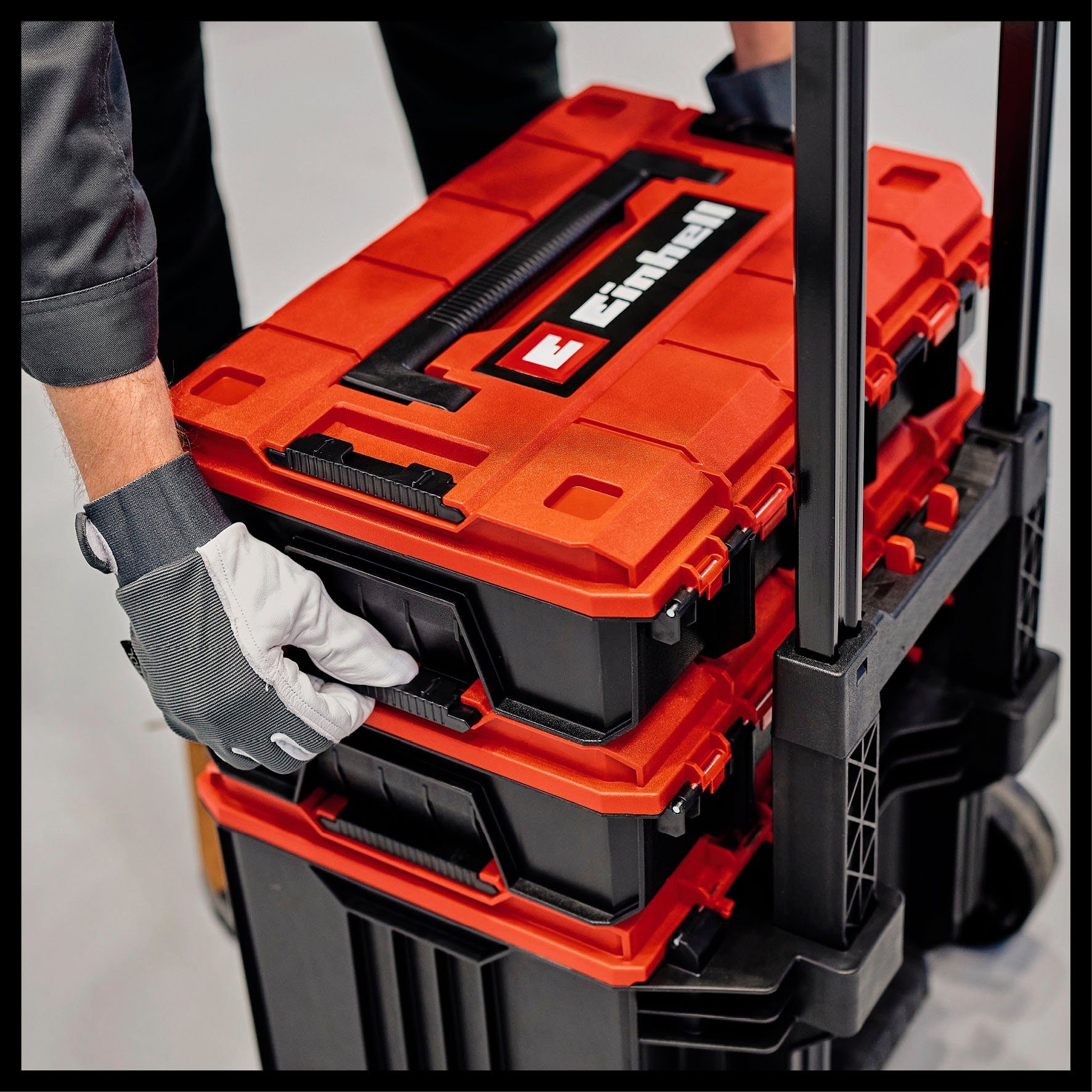 Einhell Werkzeugtrolley E-Case L, für universelle Aufbewahrung von Werkzeug und Zubehör