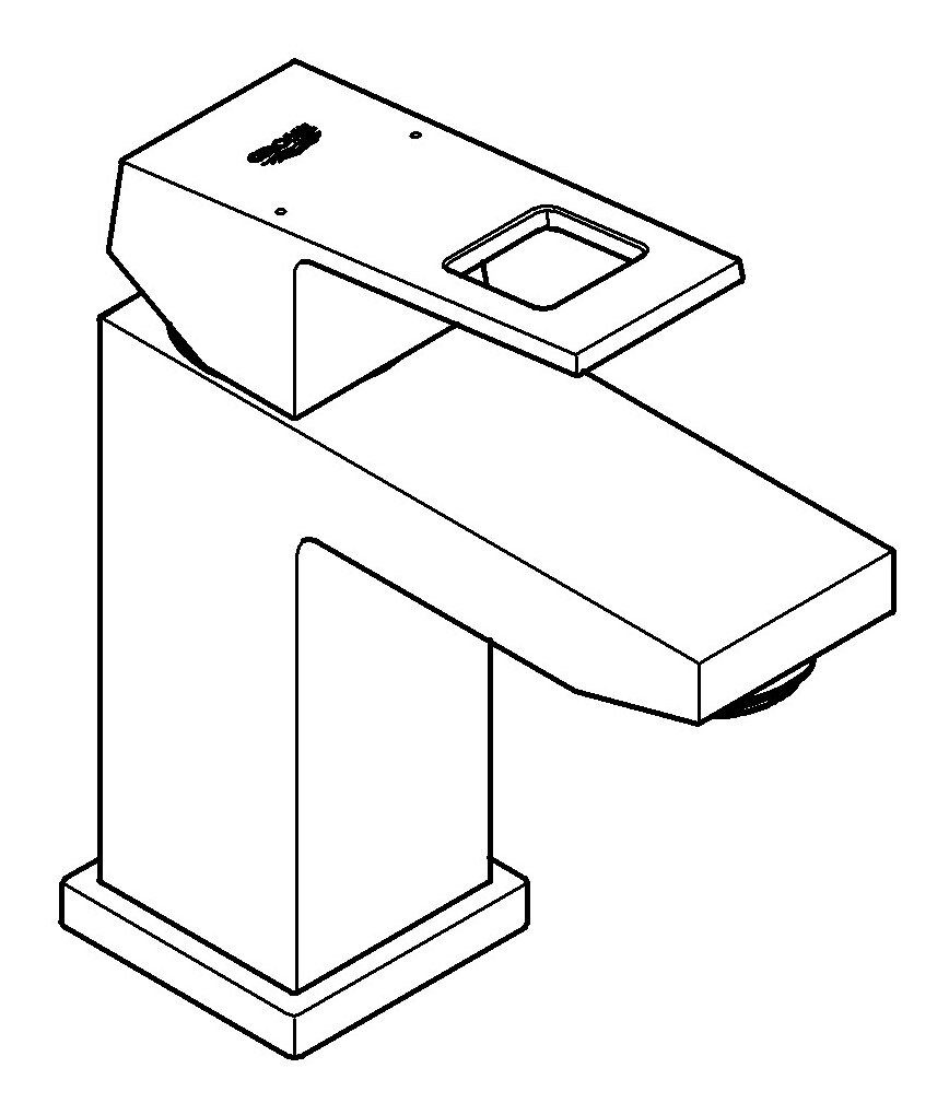 - Chrom Eurocube S-Size Grohe Einhand-Waschtischbatterie Waschtischarmatur