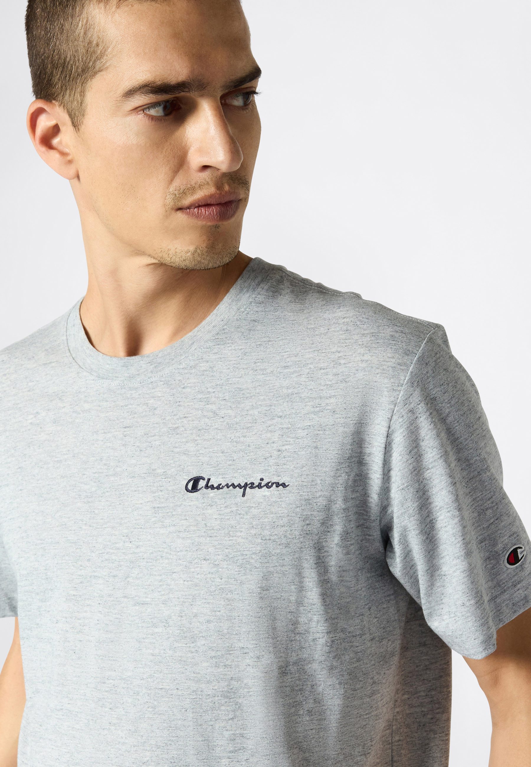 Champion T-Shirt ICONS CONTRAST SS Tee Kurzarm, mit Rundhalsausschnitt, aus Baumwolle, sportlicher Schnitt