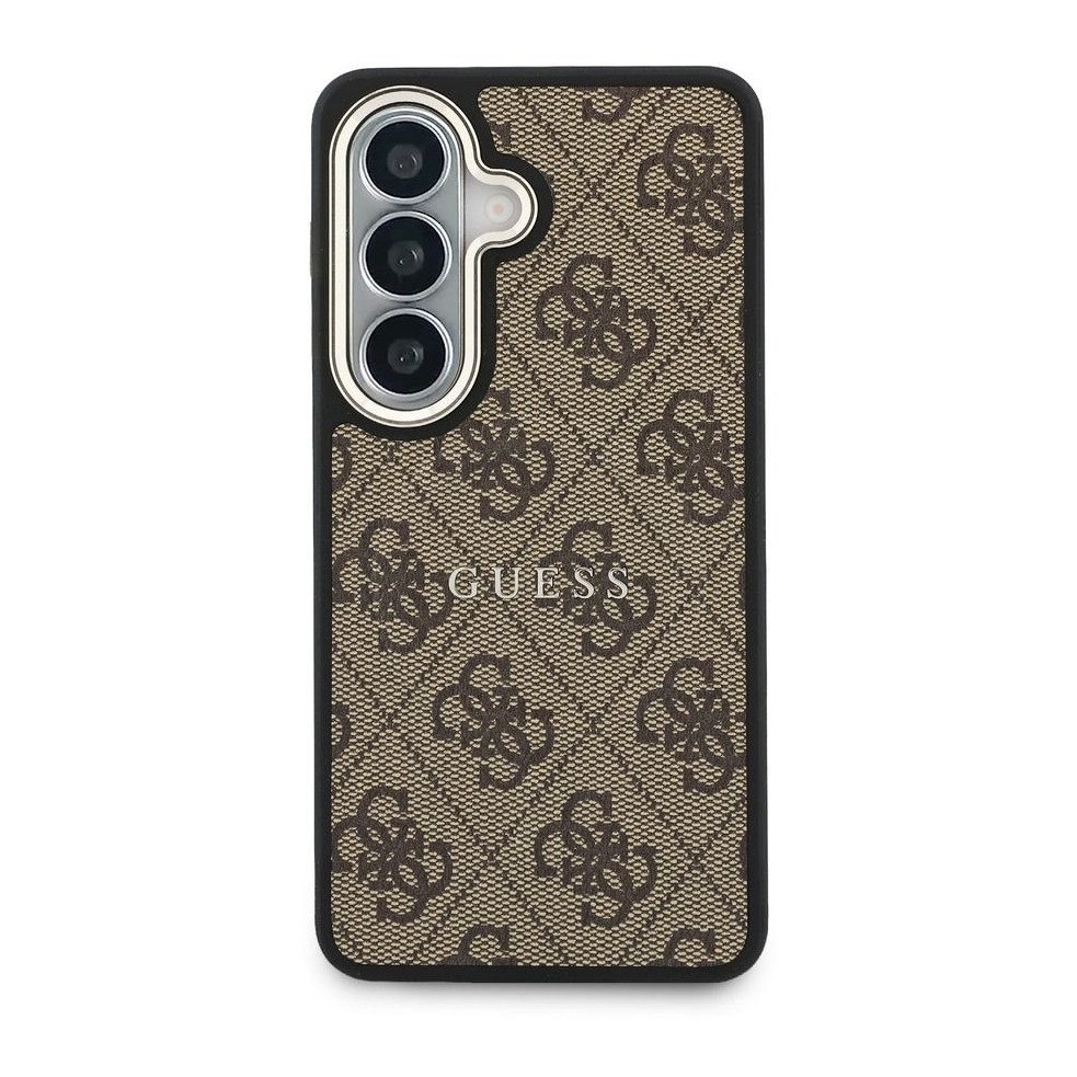 Guess Backcover Guess 4G Leather Back Cover mit MagSafe Samsung Galaxy S26 - Gold Edge