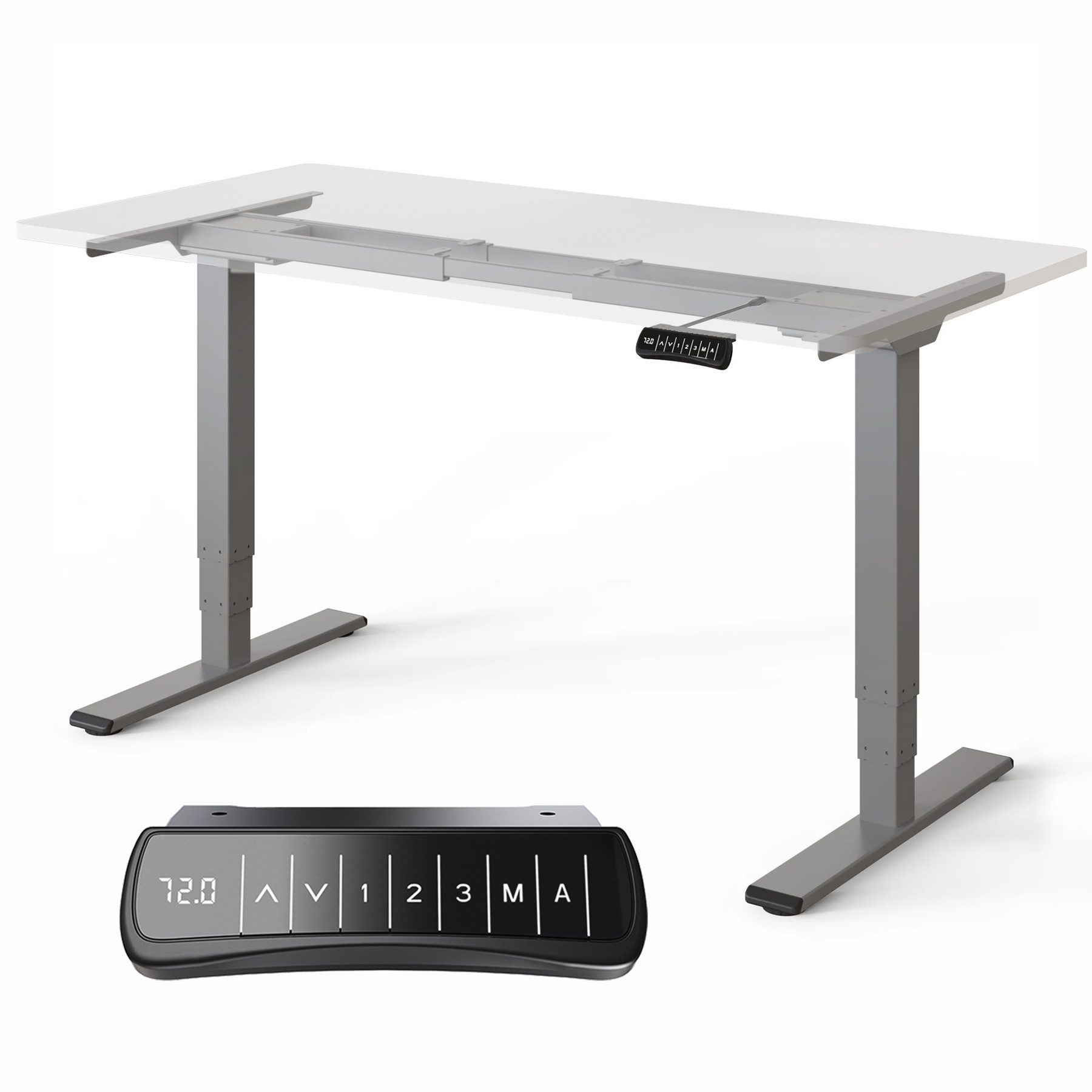 DESKSPACE Tischgestell DESKSPACE PRO Plus Tischgestell – elektrisch, höhenverstellbar, Memory (Tischgestell (ohne Tischplatte), Elektrisch höhenverstellbar, Memoryfunktion, leiser Motor, USB