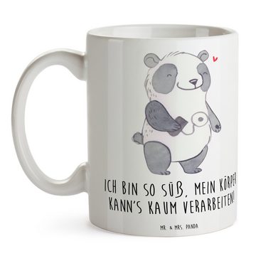 Mr. & Mrs. Panda Tasse Panda Insulinpumpe - Weiß - Geschenk, Becher, Teetasse, Kaffeetasse, Keramik, Herzberührende Designs