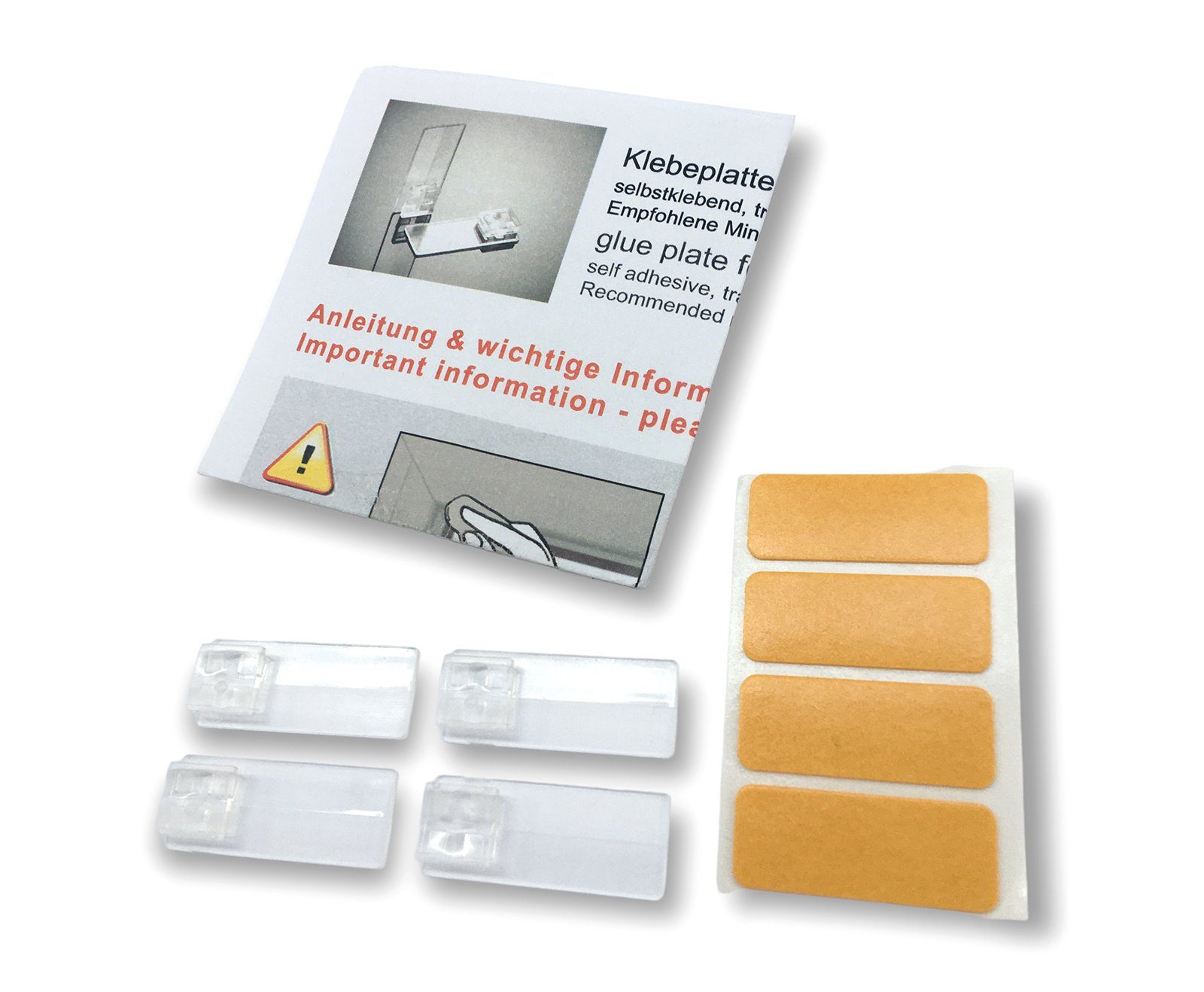 nodeko Klebe-Plissee 4 Stück transparente Klebehalter für Plisseesystem Dec günstig online kaufen