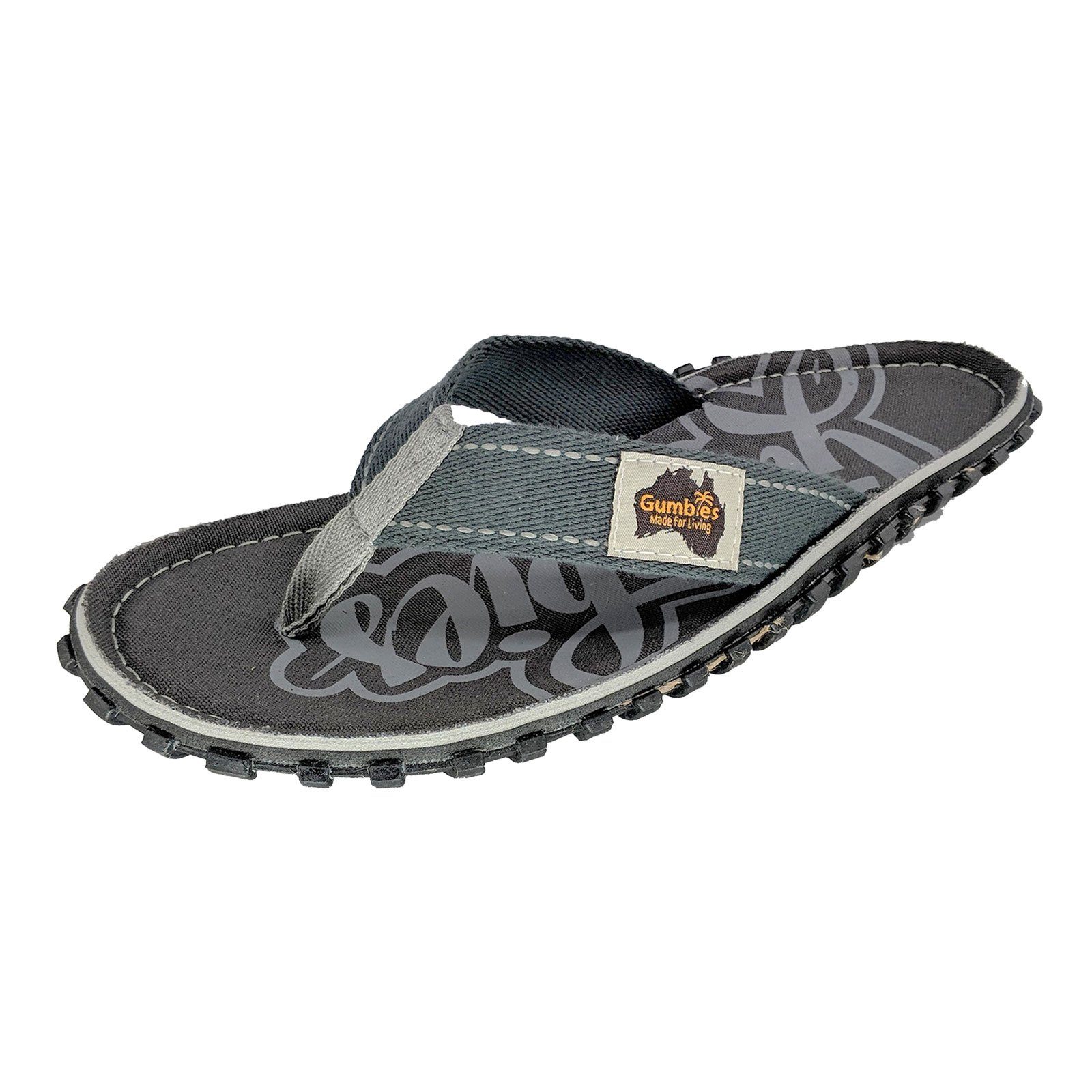 Zehentrenner geformten mit Fußbett cool Gumbies 2217 grey Islander ergonomisch