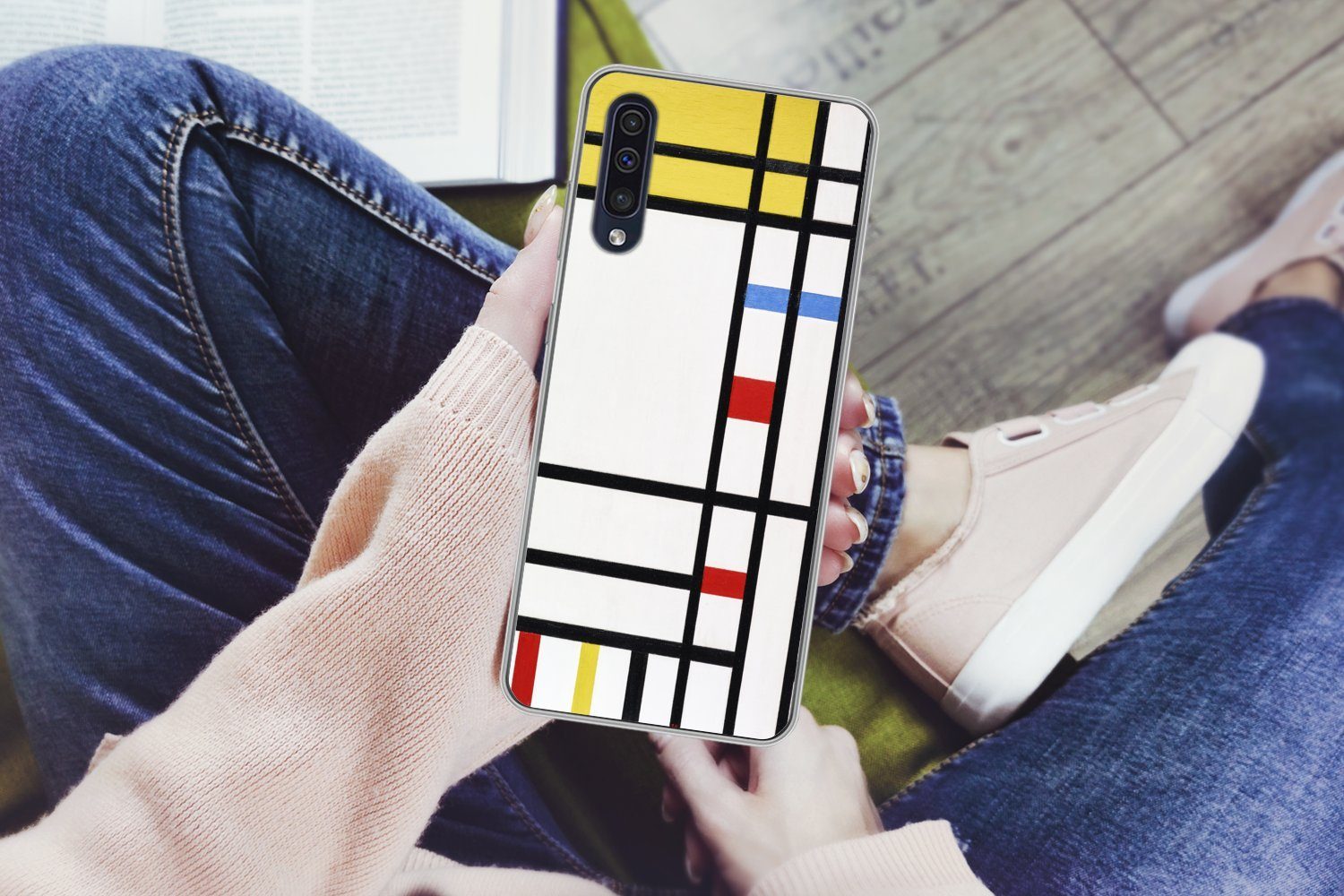 MuchoWow Handyhülle für Samsung Galaxy A30s Place De La Concorde - Piet Mondrian, Smartphone-Bumper, Print, Handy Schutzhülle Dünn