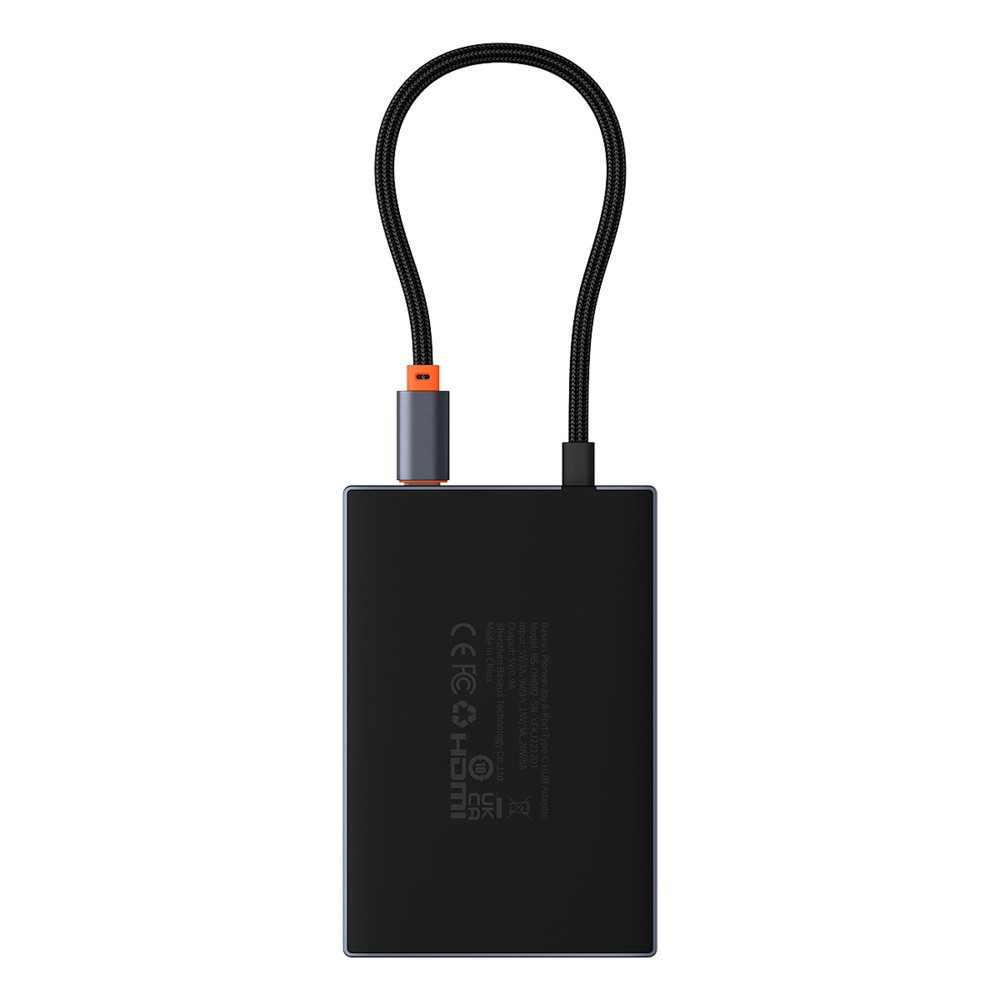 Baseus Baseus PioneerJoy 8in1 USB C Hub HDMI DP VGA Grau USB-Adapter