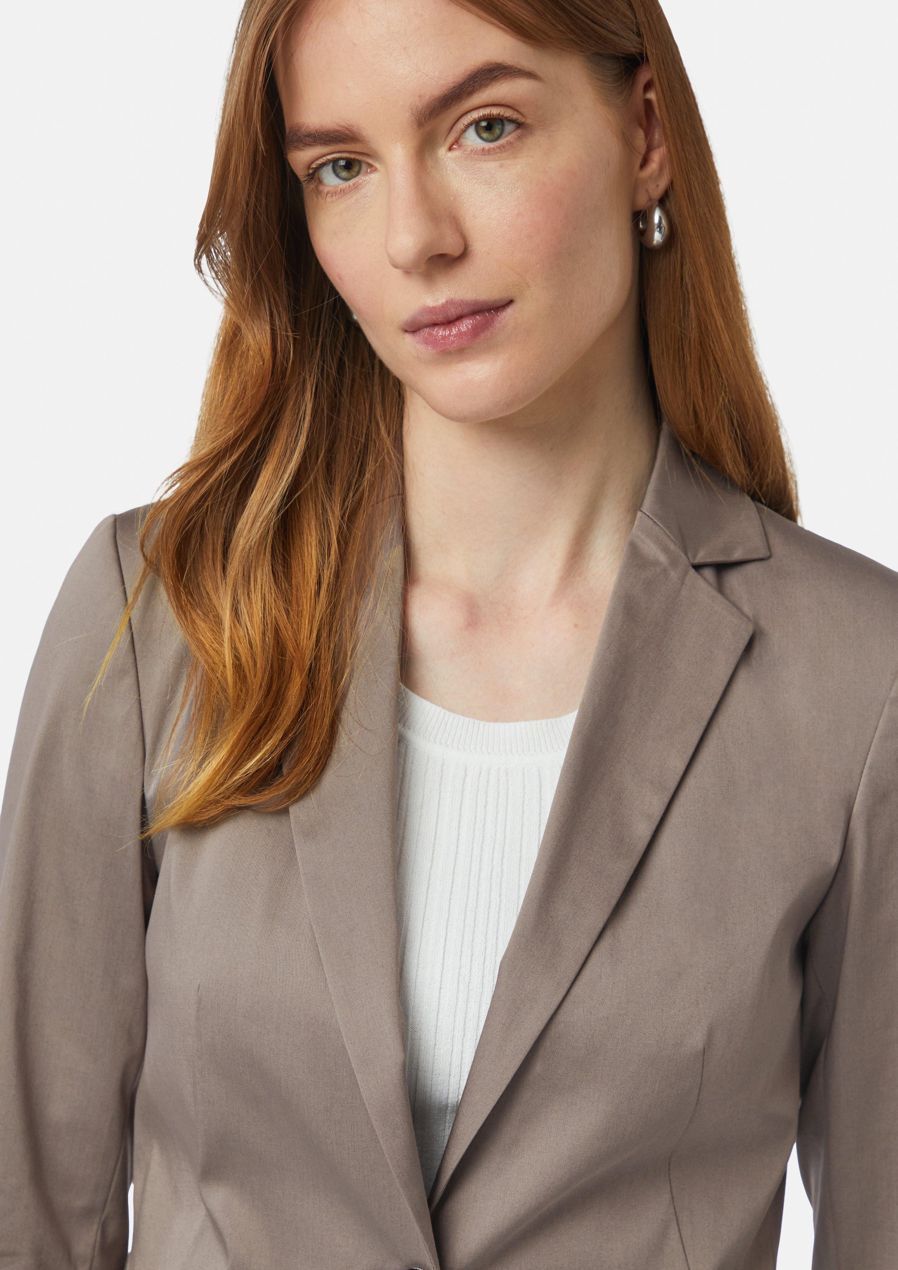 Comma Blusenblazer Taillierter Blazer aus Baumwollstretch günstig online kaufen