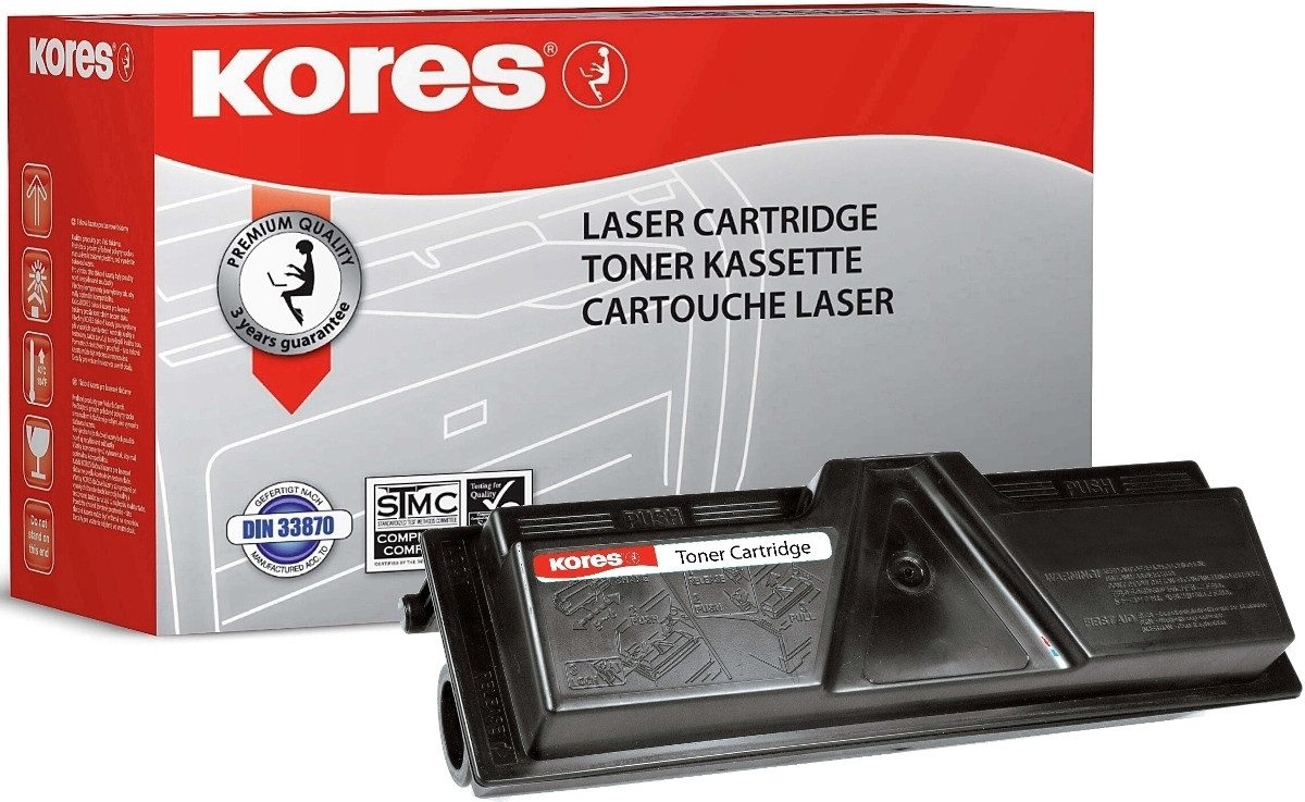 KORES Tonerpatrone Tonerkartusche kompatibel mit Kyocera TK-160 ca. 2500 Seiten schwarz