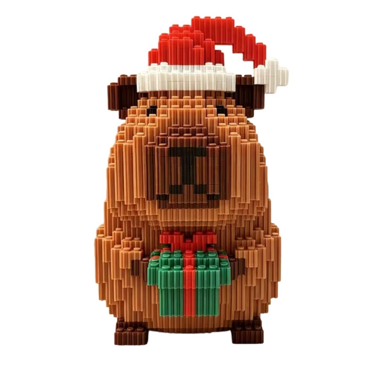 R2 Invest Weihnachts Kapibara Klemmbausteine Set Weihnachtsfigur ab 8 Jahren Spielbausteine