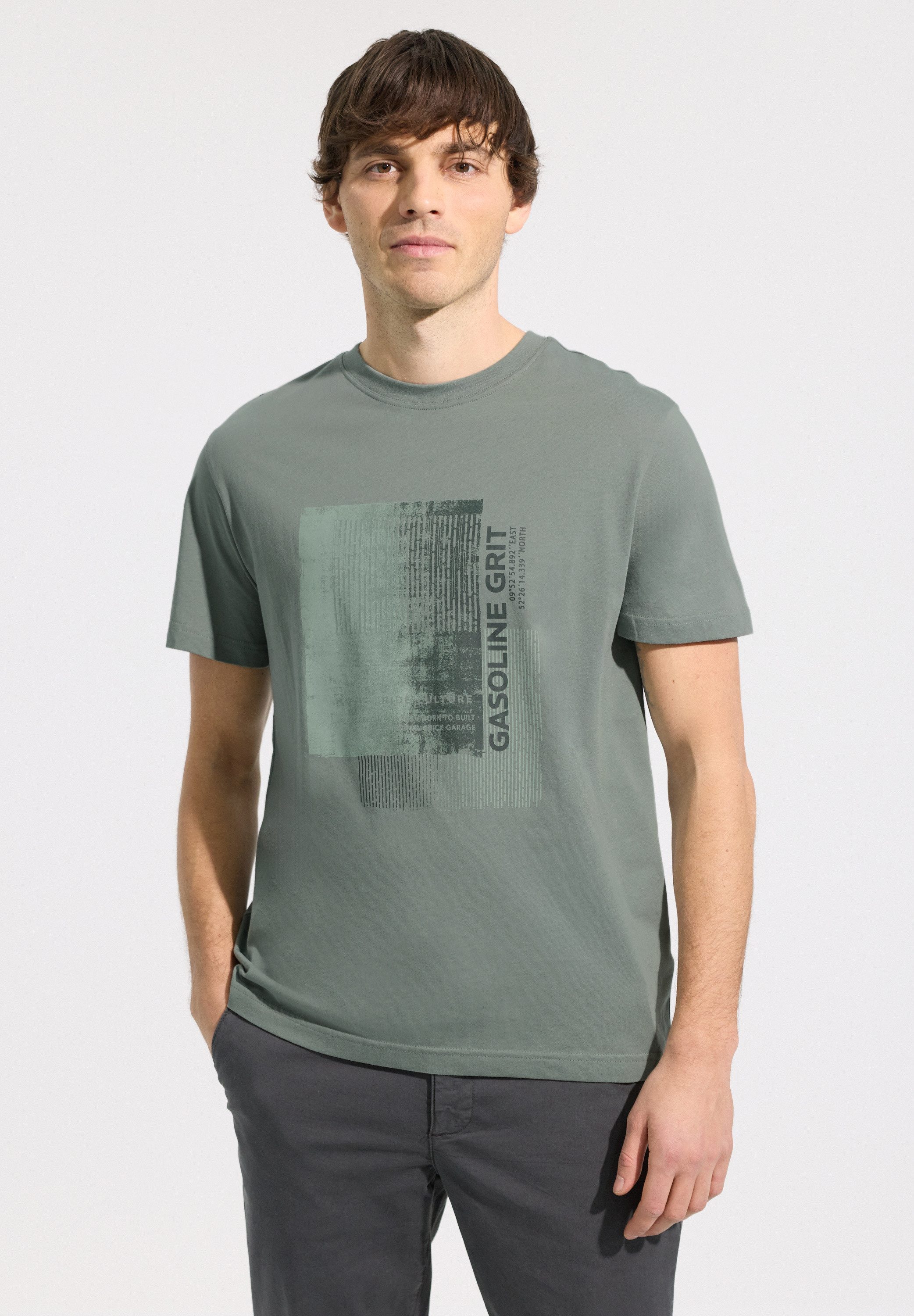 STREET ONE MEN T-Shirt mit Frontprint günstig online kaufen