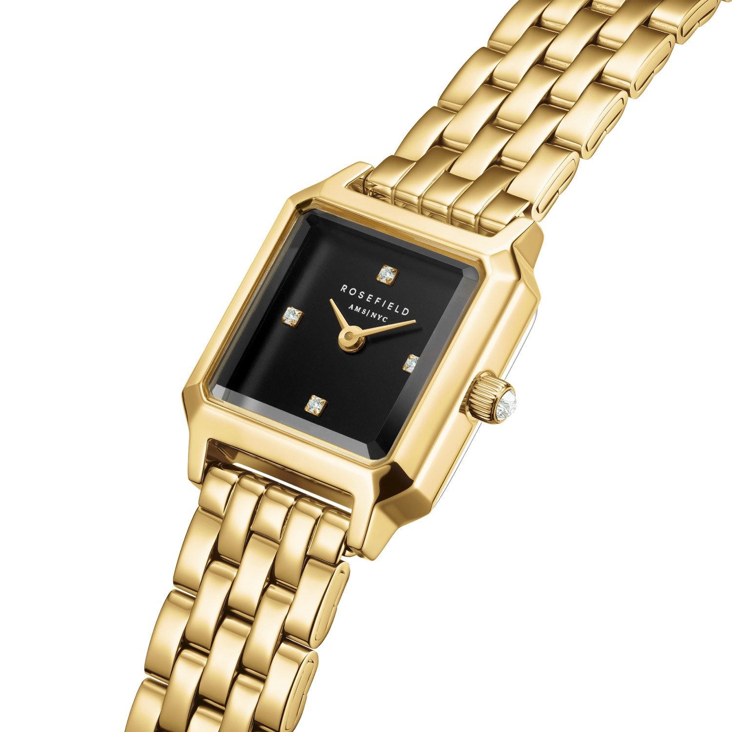ROSEFIELD Quarzuhr BBGSG-B08, für Damen Boxelle Goldfarben/Schwarz