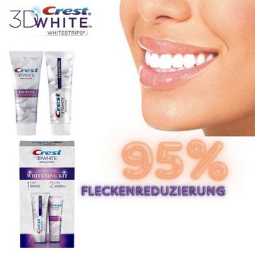 Crest Zahnbleaching-Kit 3D WHITE Brilliance Whitenig Kit, 75 ml Perfection Zahnpasta + 75 ml Aufhellungsbeschleuninger 2x 75ml