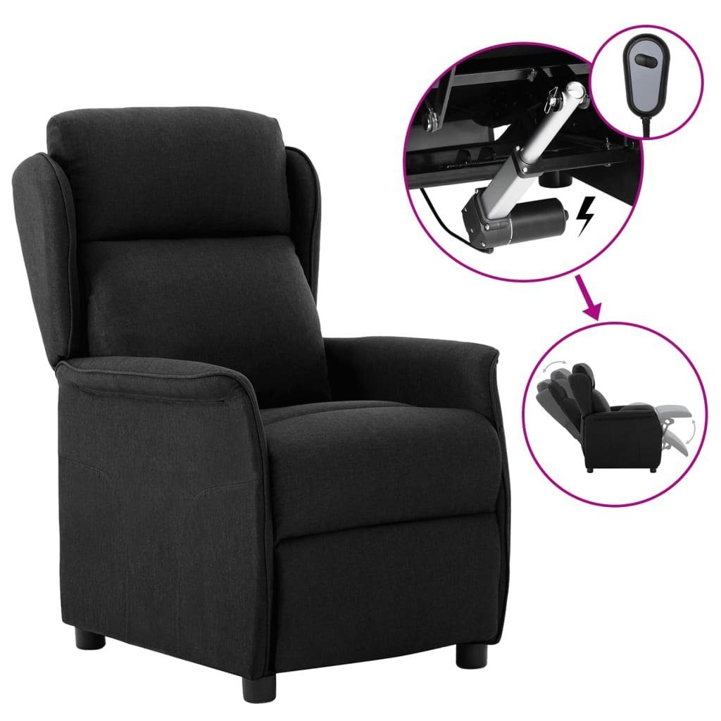 furnicato Sessel Elektrischer Relaxsessel Schwarz Stoff | Einzelsessel