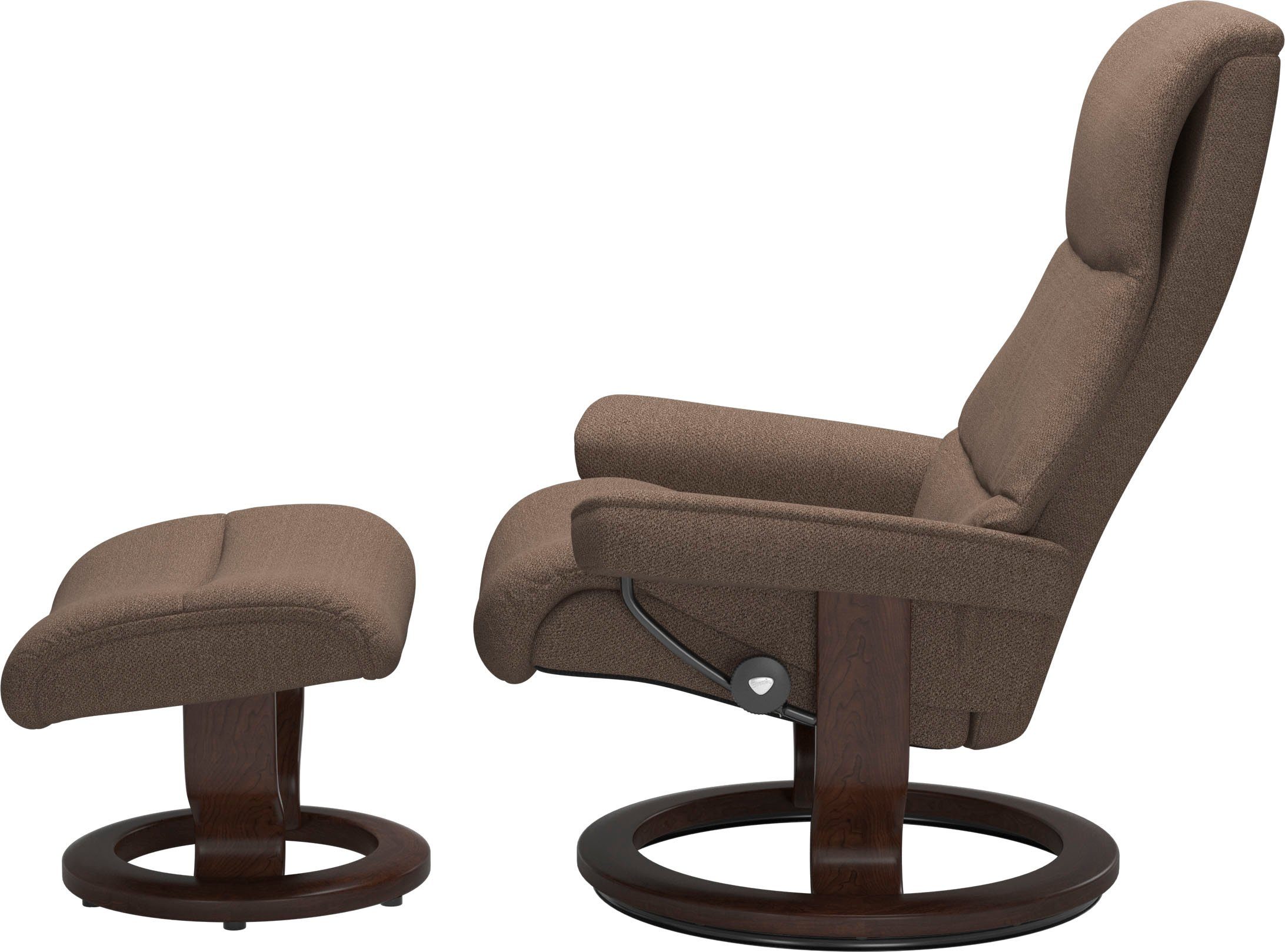 mit (Set, Größe Braun mit M,Gestell Base, Hocker), Relaxsessel Stressless® View Relaxsessel Classic